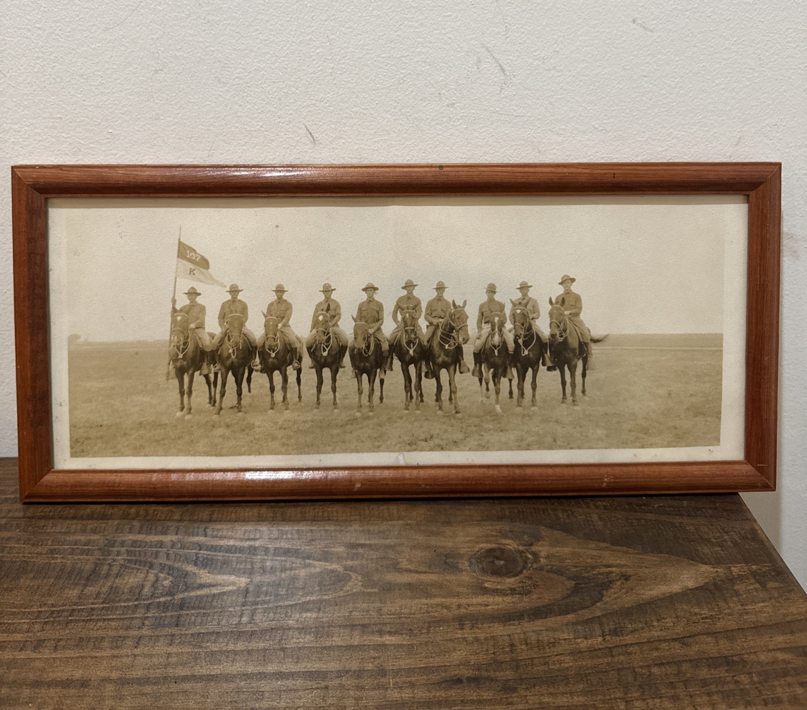 Original c1930s Troop K 107th Cavalry Ohio National Guard Soldiers Panoramic Original c1930s Troop K 107th Cavalry Ohio National Guard Soldiers Panoramic