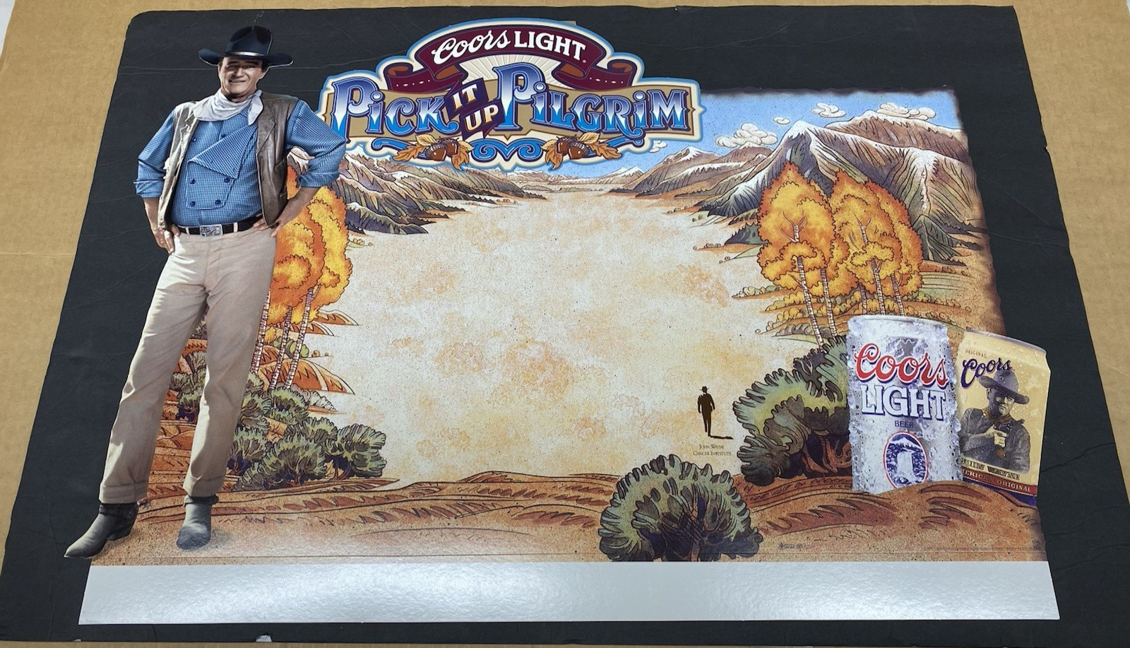 1999 John Wayne Coors Light Beer Store Display Cardboard Cut-out Stand-up Rare 1999 John Wayne Coors Light Beer Store Display Cardboard Cut-out Stand-up Rare