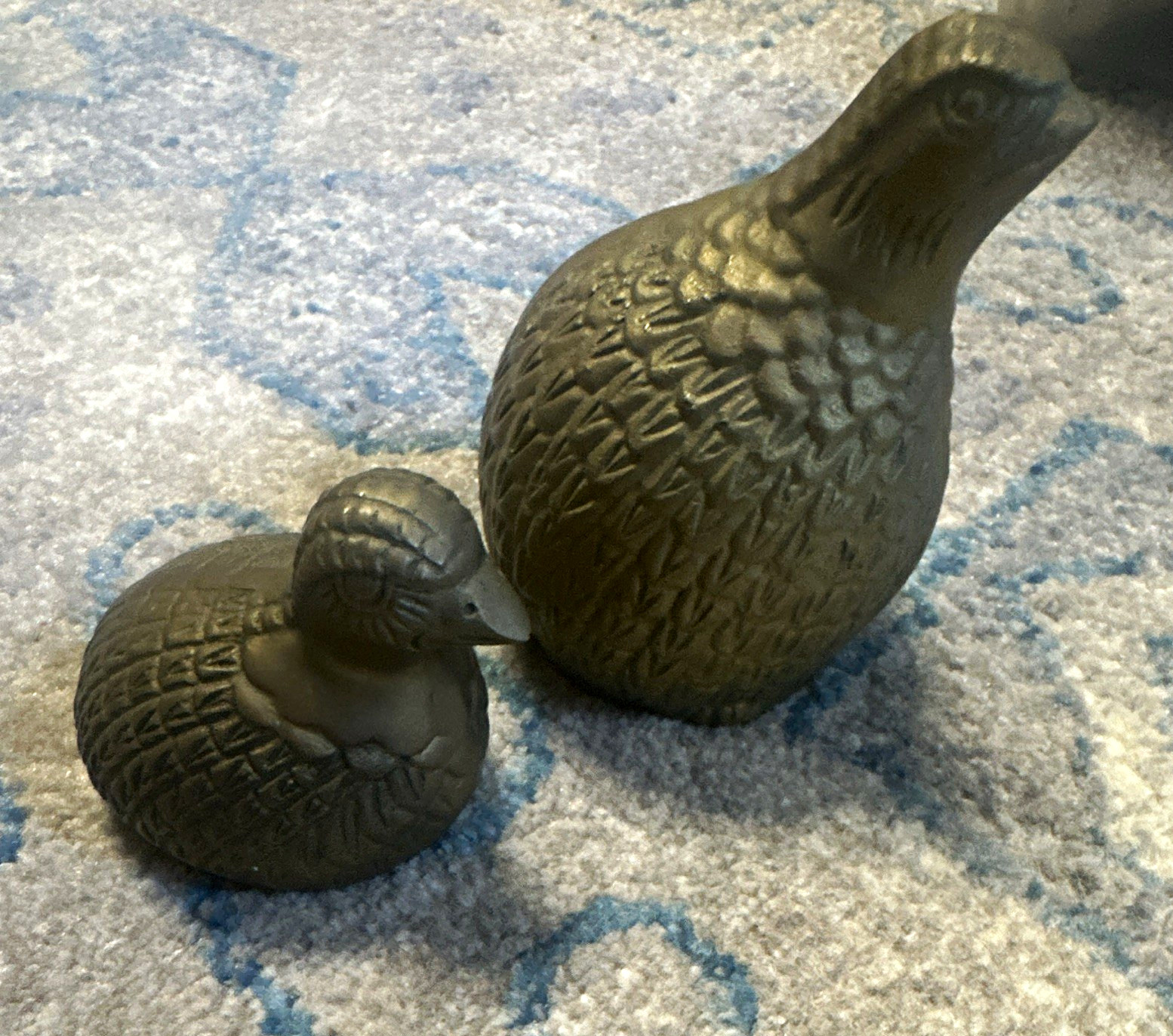 Vintage Pair of Quail Bird Figurines Heavy Metal Bird Animal Figurine Decor Vintage Pair of Quail Bird Figurines Heavy Metal Bird Animal Figurine Decor