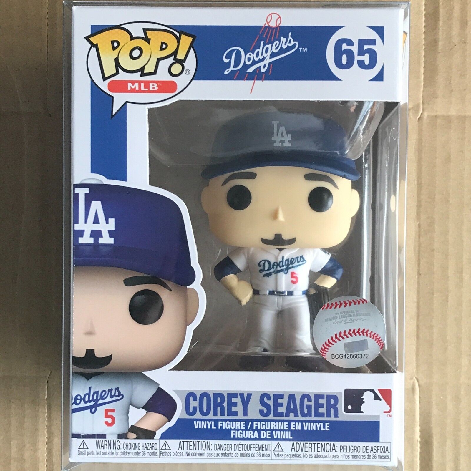 Funko Pop Corey Seager #65, LA Dodgers, Home Jersey, MLB, Baseball