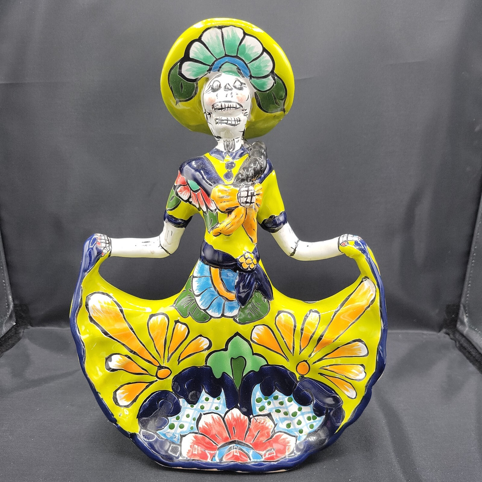 DAY OF THE DEAD Skeleton Catrina DANCER Talavera 11\ DAY OF THE DEAD Skeleton Catrina DANCER Talavera 11\