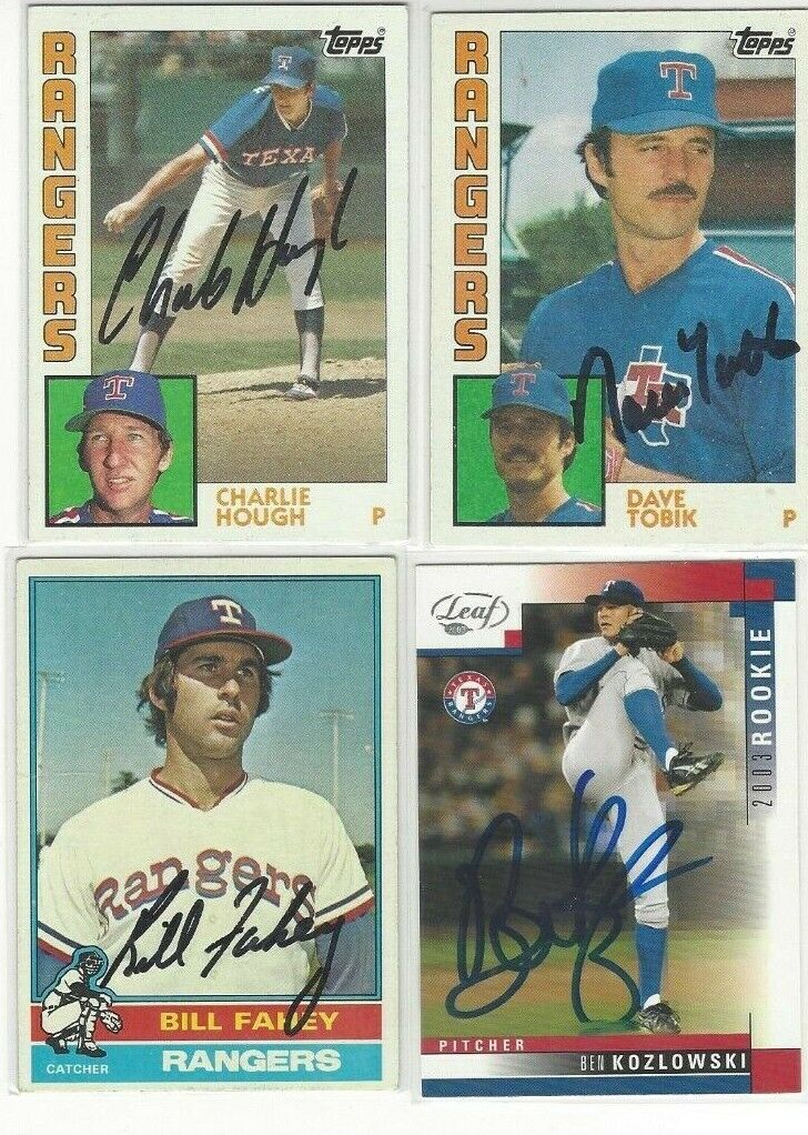 1984 Topps #118 Charlie Hough Autographed Baseball Card Texas Rangers 