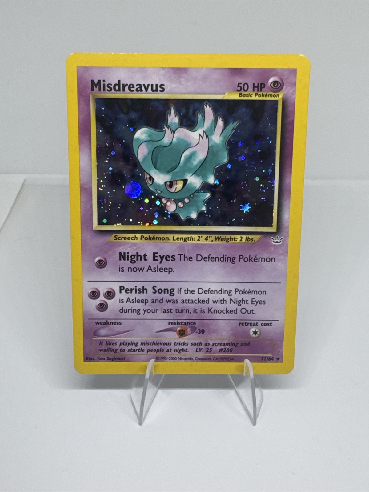Pokemon TCG Misdreavus 11/64 Neo Revolution Unlimited Holo Rare NM/LP WOTC Pokemon TCG Misdreavus 11/64 Neo Revolution Unlimited Holo Rare NM/LP WOTC
