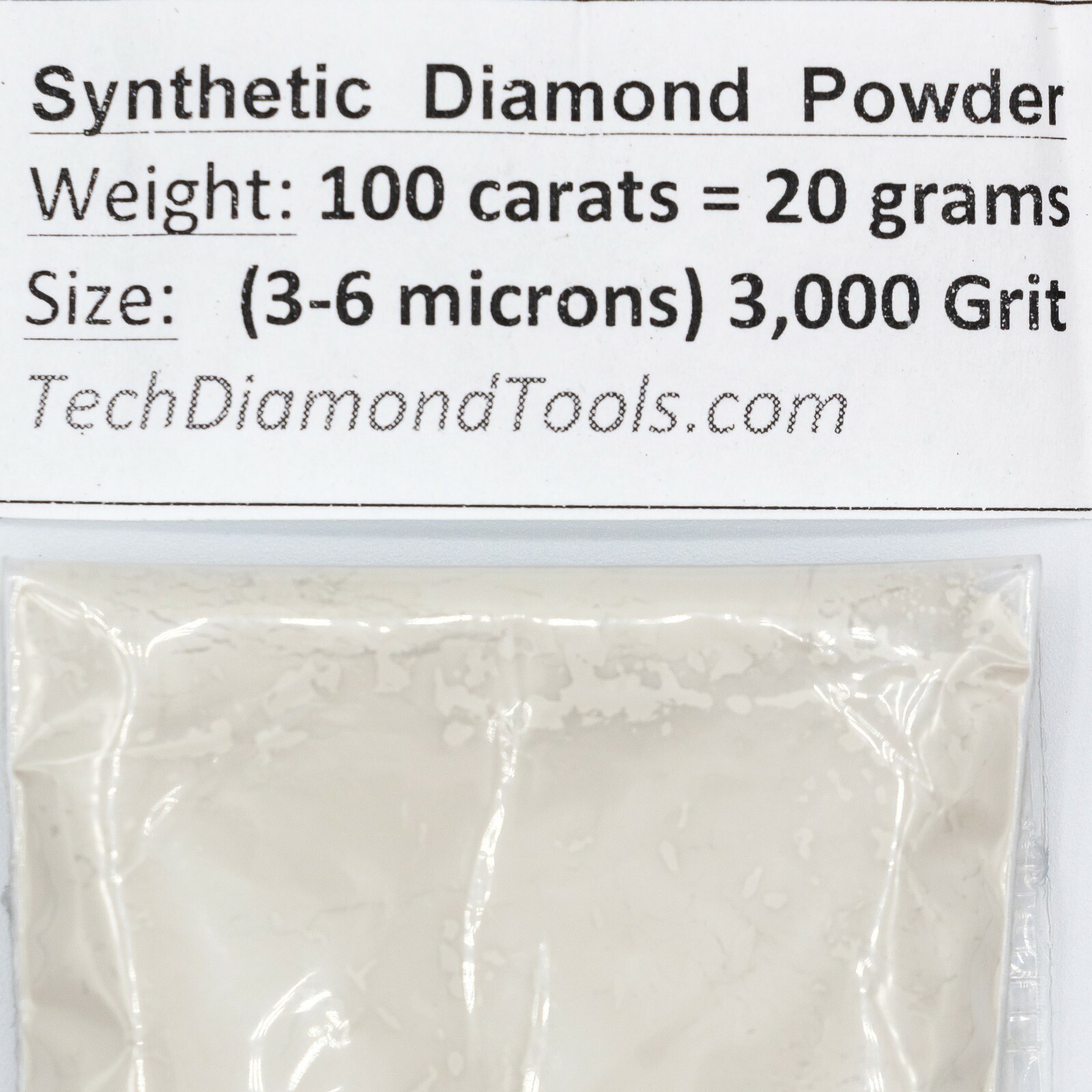 Lapidary Diamond Powder 3.000 Grit Mesh (3-6 Micron) Weight 100 Carat - 20 Grams