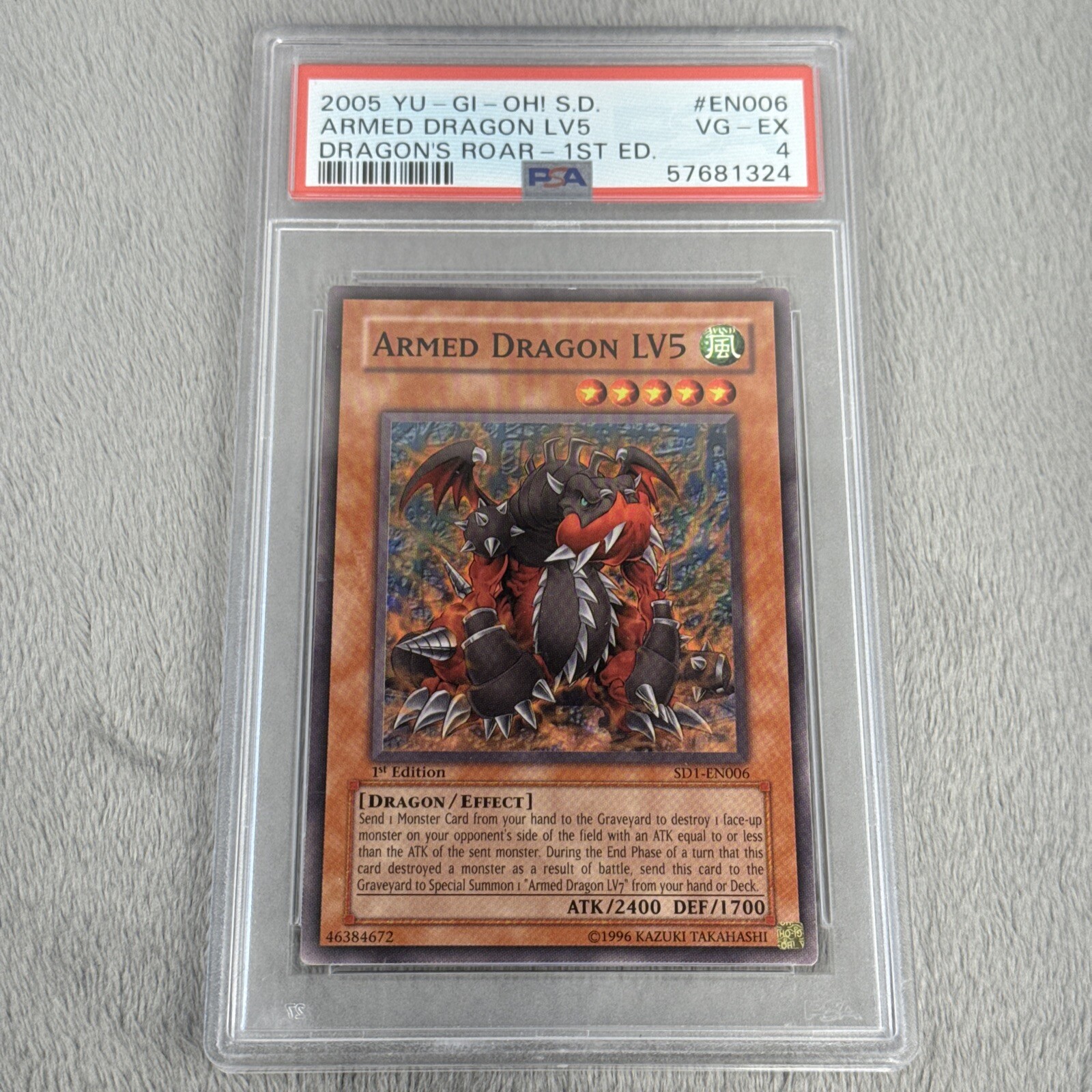 2005 Yu-Gi-Oh S.D. Dragon's Roar 1st Ed #EN006 Armed Dragon PSA 4 2005 Yu-Gi-Oh S.D. Dragon's Roar 1st Ed #EN006 Armed Dragon PSA 4
