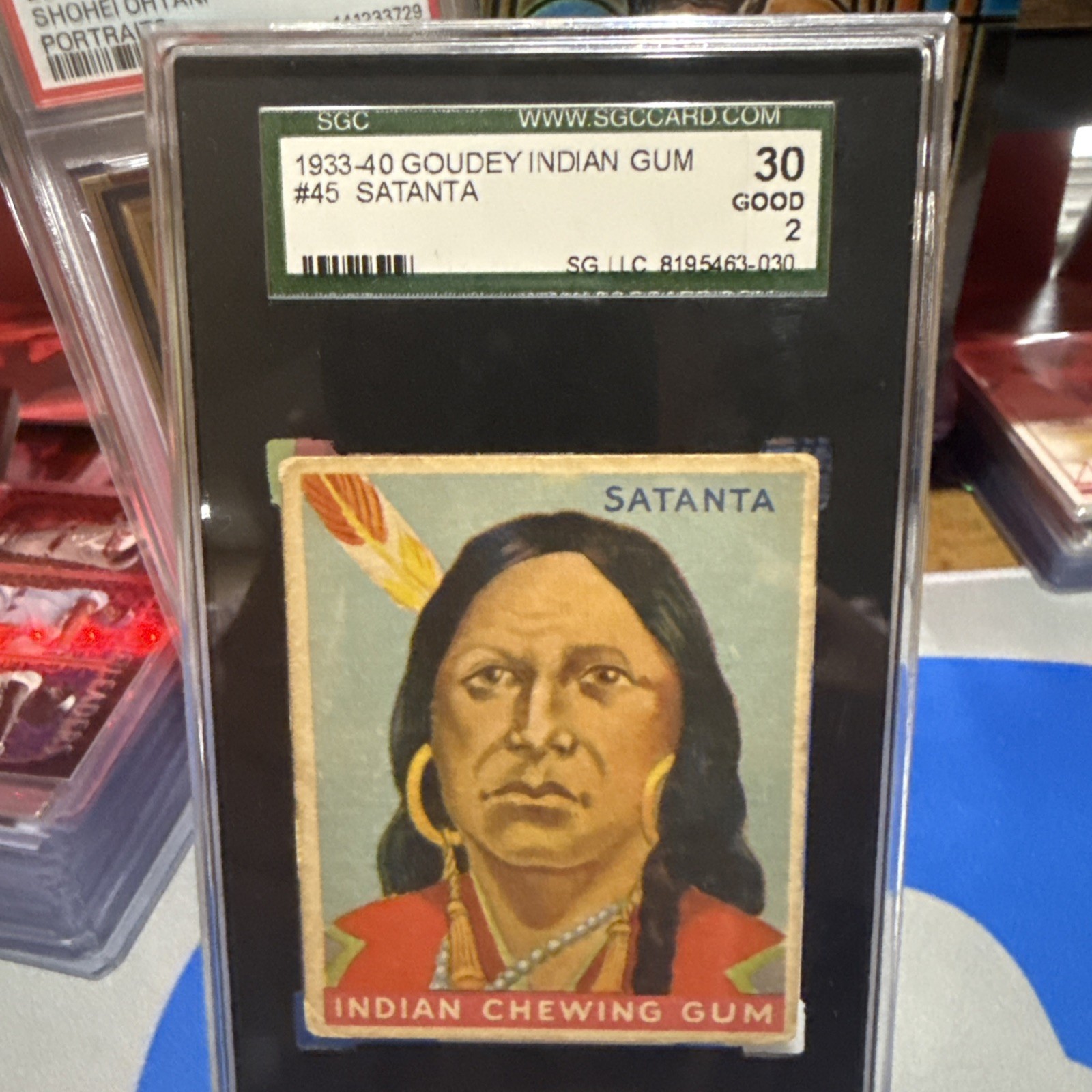 1933-40 R73 Goudey Indian Gum #45 - SATANTA - Series of 96 - SGC 2 1933-40 R73 Goudey Indian Gum #45 - SATANTA - Series of 96 - SGC 2