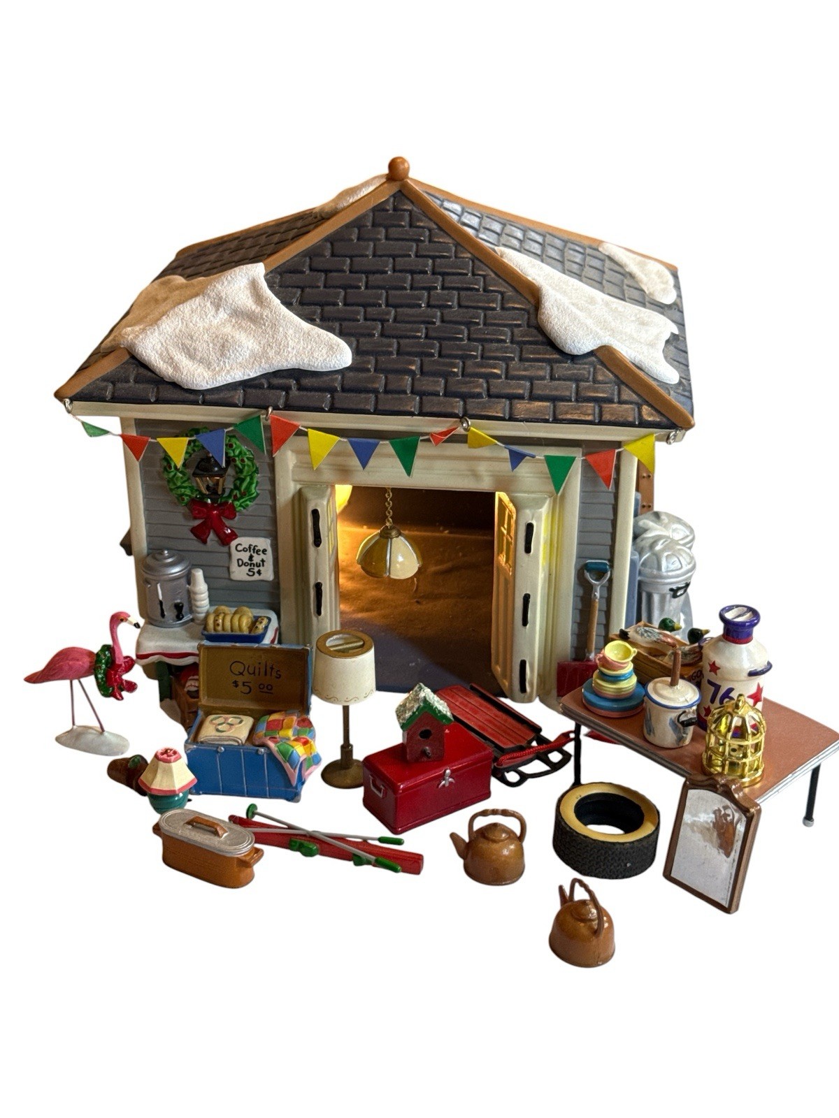 Dept 56 Another Man's Treasure Garage 22 Pc Set Snow Village 54945 Retired