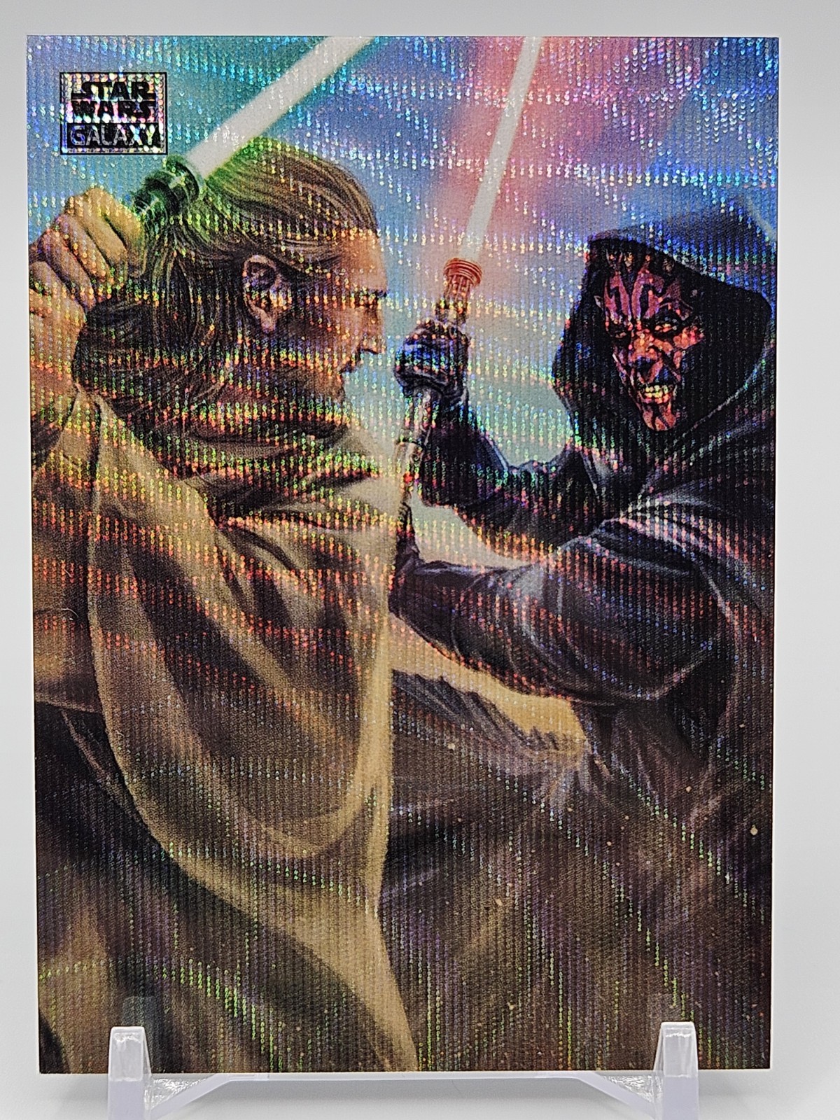 2024 Topps Star Wars Chrome Galaxy WARRIORS OF THE FORCE #1 Wave Refractor /99 2024 Topps Star Wars Chrome Galaxy WARRIORS OF THE FORCE #1 Wave Refractor /99