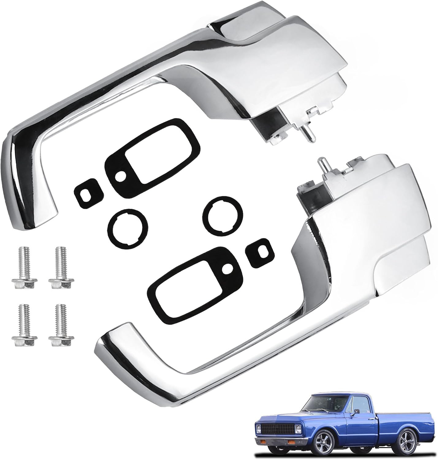 Chrome Exterior Front Pair Set Door Handles Fit for Chevy GMC