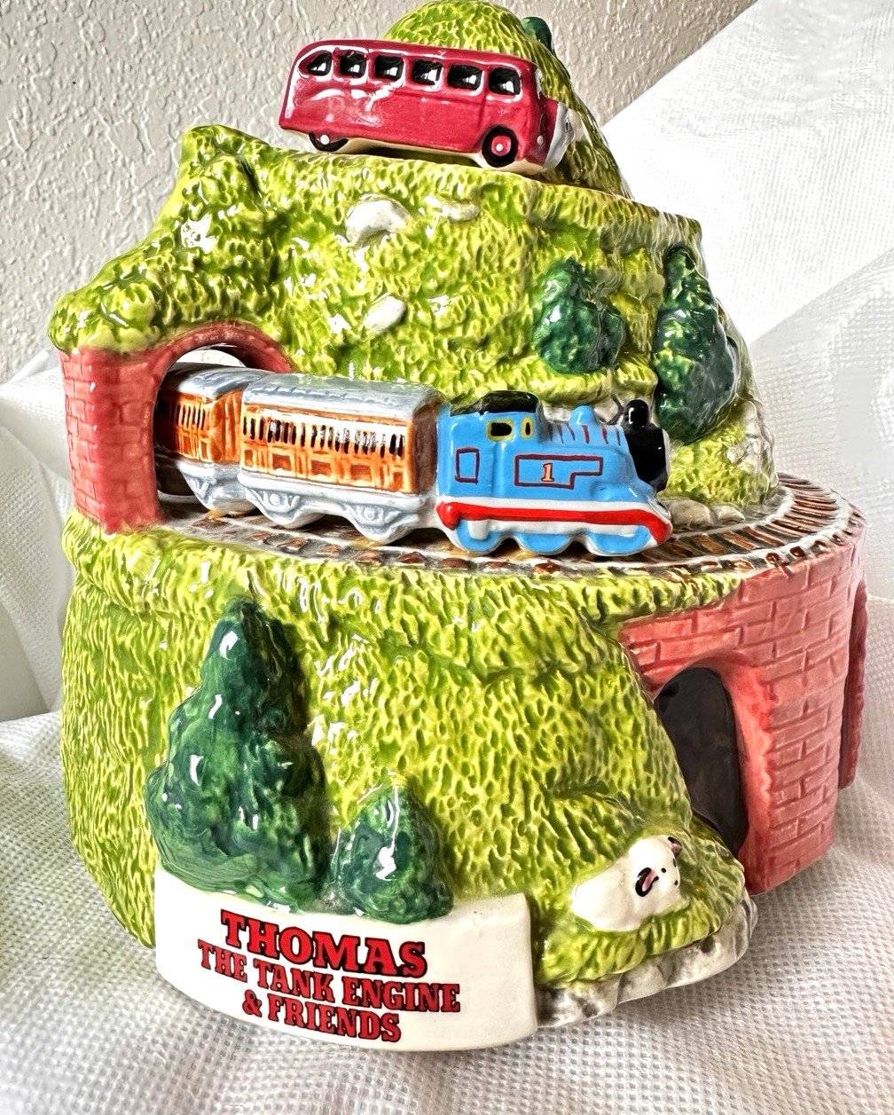 Schmid Thomas the Tank Engine & Friends Train Tunnel Ceramic Music Box - slow