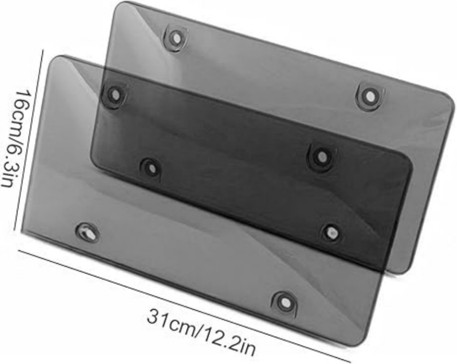 2 X Unbreakable License Plate Covers+Frames Auto Tag Shield Protector Front Rear 2 X Unbreakable License Plate Covers+Frames Auto Tag Shield Protector Front Rear