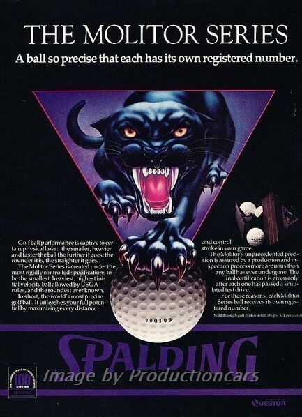 1976 Spalding Golf Ball Panther Molitor Original Advertisement Print Art Ad J860