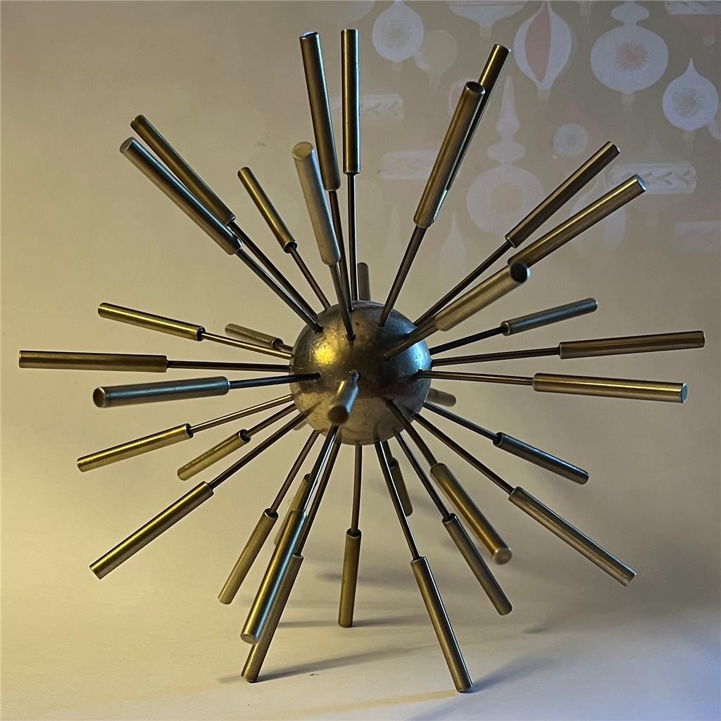 Brass Sputnik ATOMIC Starburst Sculpture 9.5” Mid Century MOD MCM Retro Vtg Brass Sputnik ATOMIC Starburst Sculpture 9.5” Mid Century MOD MCM Retro Vtg
