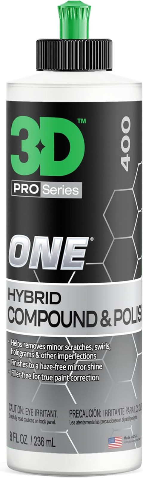 3D One Car Scratch & Swirl Remover Hybrid Rubbing Compound & Polish Buffing Comp