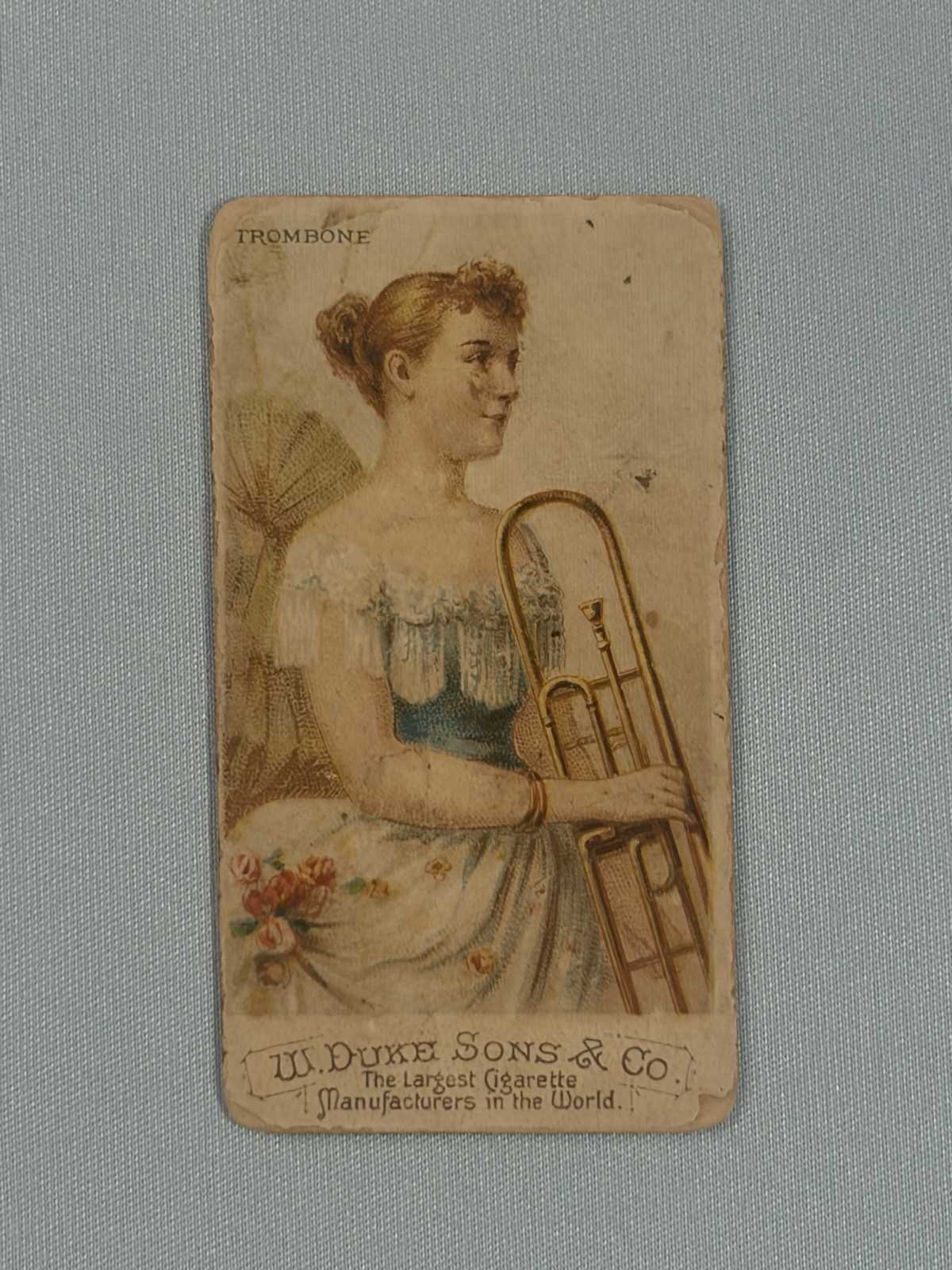 1888 N82 Duke's Cigarettes Musical Instruments Trombone PR 1888 N82 Duke's Cigarettes Musical Instruments Trombone PR