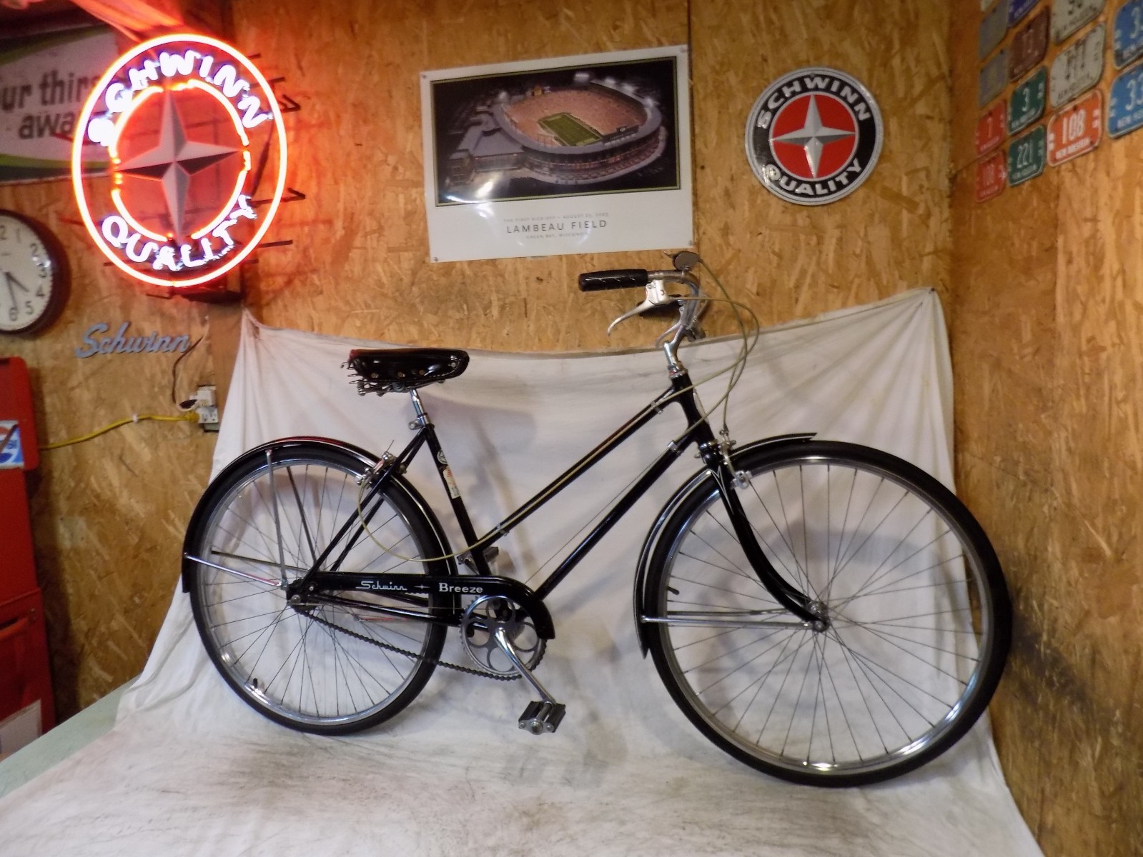 1965 SCHWINN BREEZE 3-SPEED CRUISER BIKE BLACK SPEEDSTER COLLEGIATE RACER S5 65