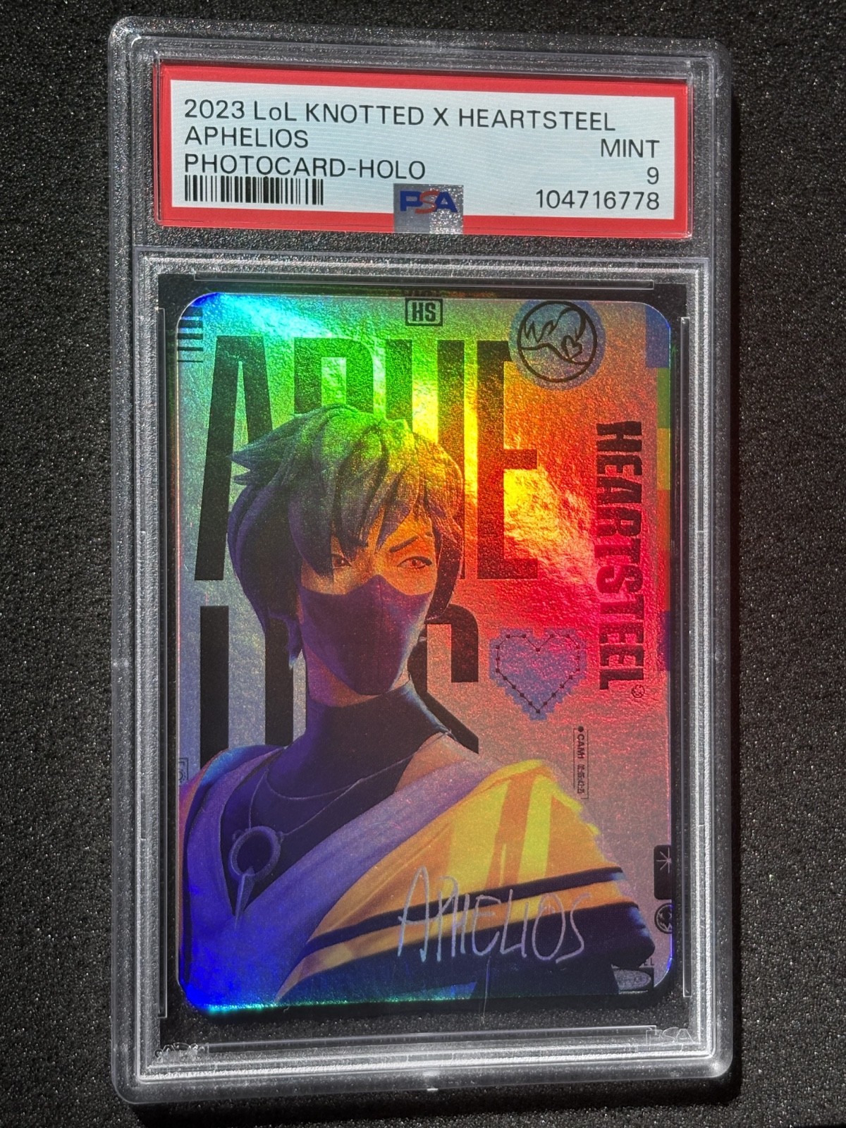 Heartsteel Aphelios PSA 9 Riot Games League of Legends Knotted Worlds KR Promo