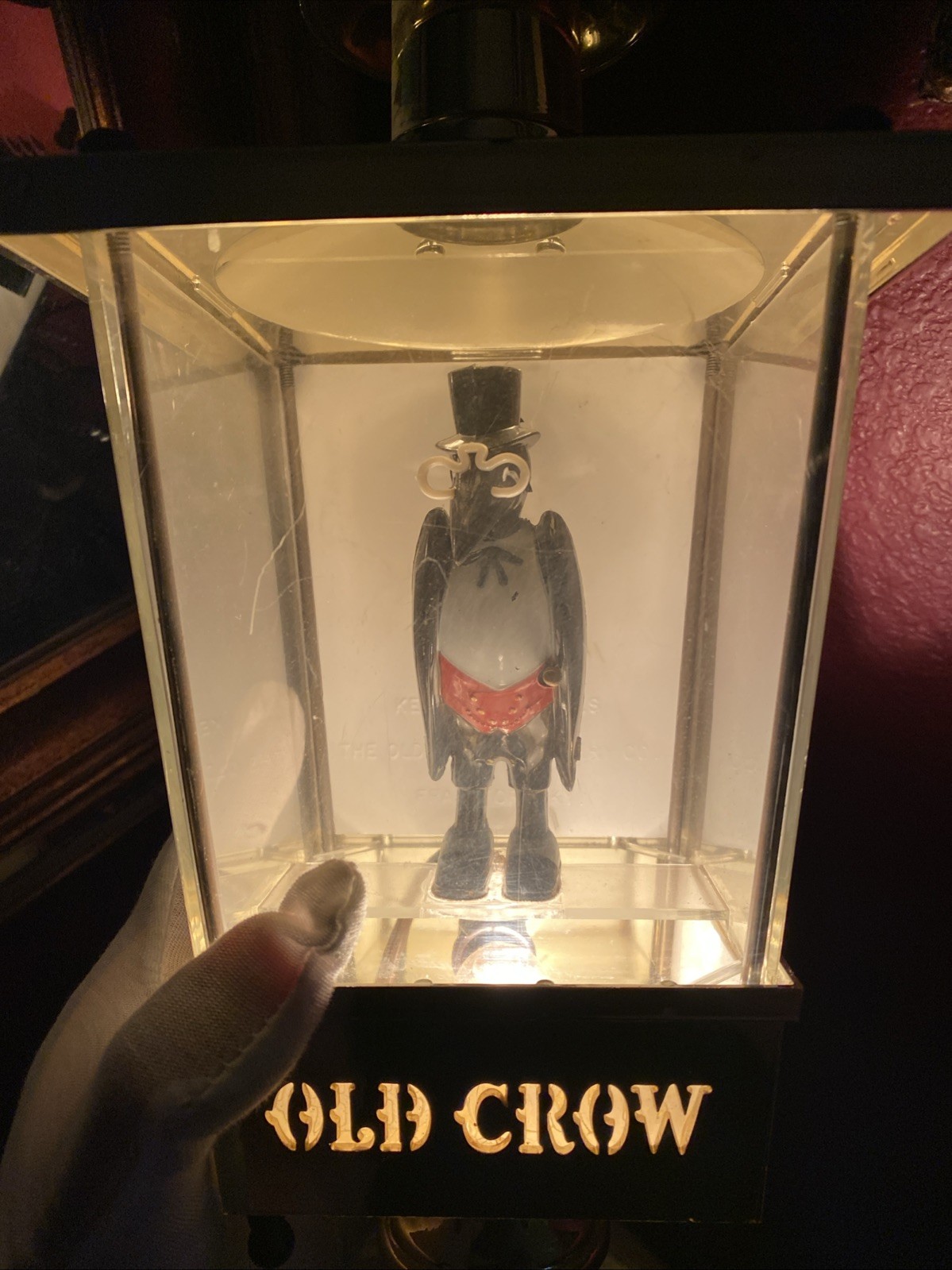 Old Crow Whiskey Lamp Post Light Rare Advertising Breweriana Works