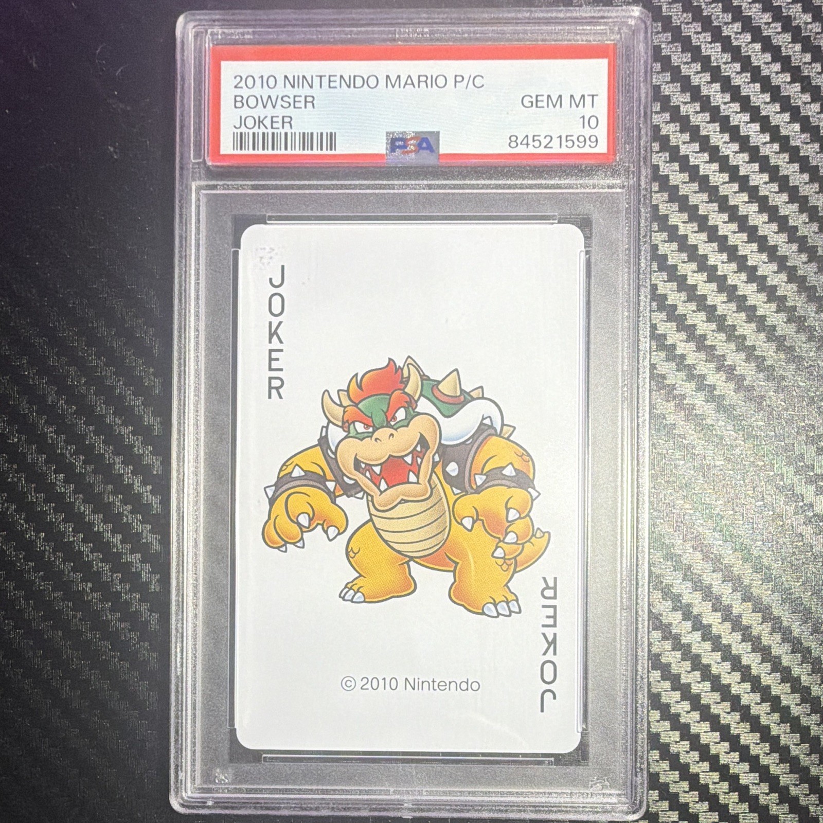 Nintendo 2010 Nintendo Mario P/C Bowser JOKER Trading Card PSA 10 Cert 84521599 Nintendo 2010 Nintendo Mario P/C Bowser JOKER Trading Card PSA 10 Cert 84521599