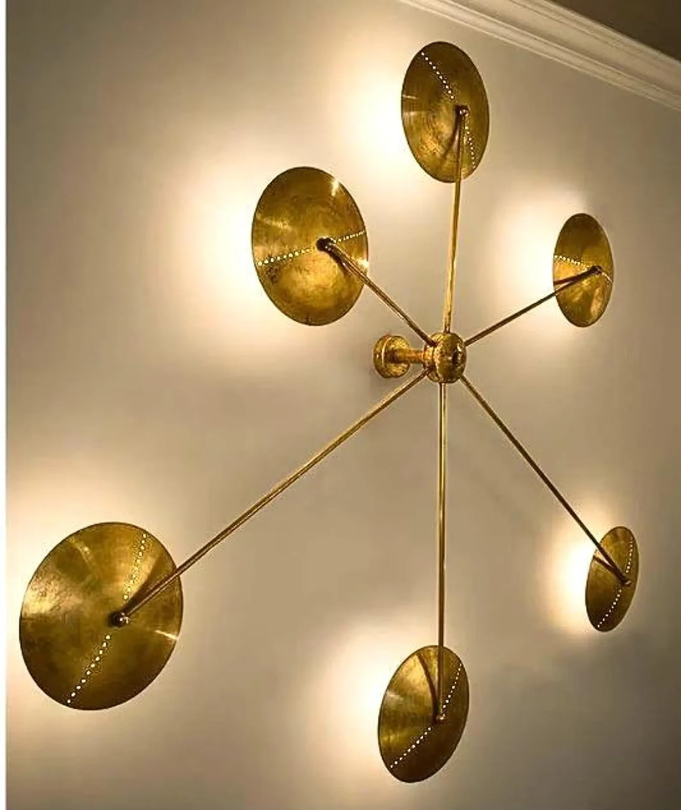 Brass Sputnik Chandelier Mid Century Modern Starburst Ceiling Light Fixture Brass Sputnik Chandelier Mid Century Modern Starburst Ceiling Light Fixture
