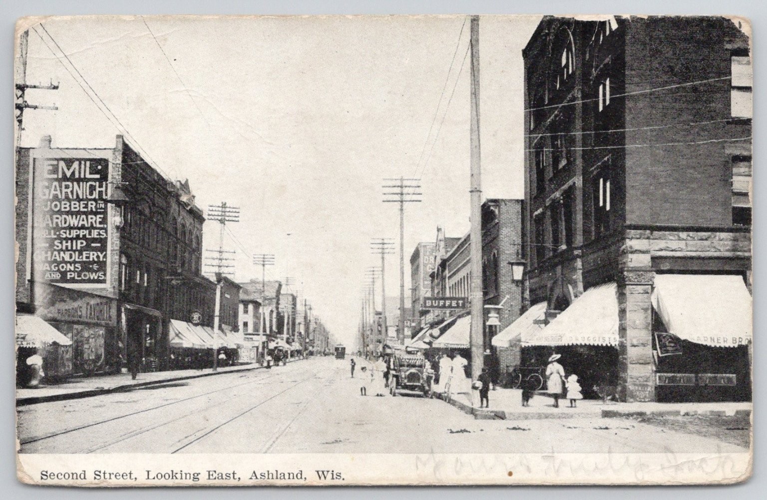 Rppc Second Street Ashland Wisconsin Early 1900s Busy Street Scene Cars Trolley Rppc Second Street Ashland Wisconsin Early 1900s Busy Street Scene Cars Trolley