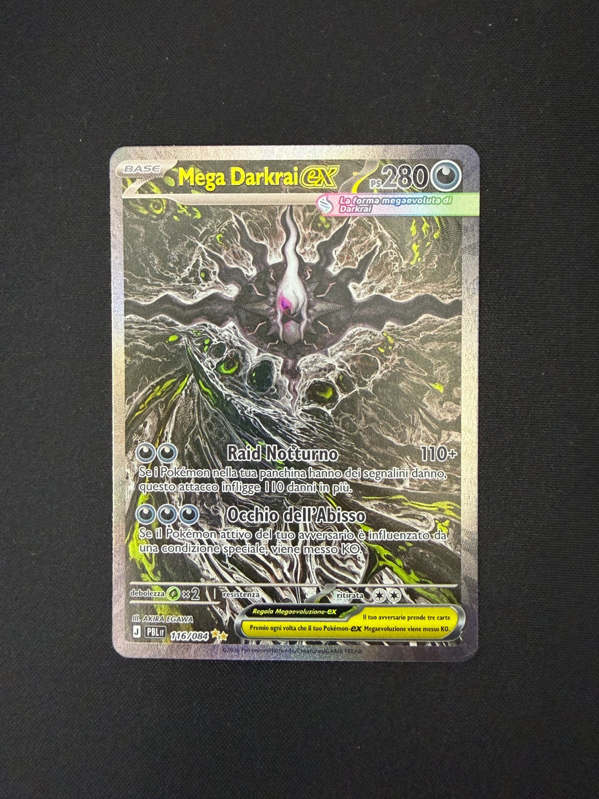Pokemon Mega Darkrai ex 116/084 Rare Special Illustration Dark Pesto ITA SIR M