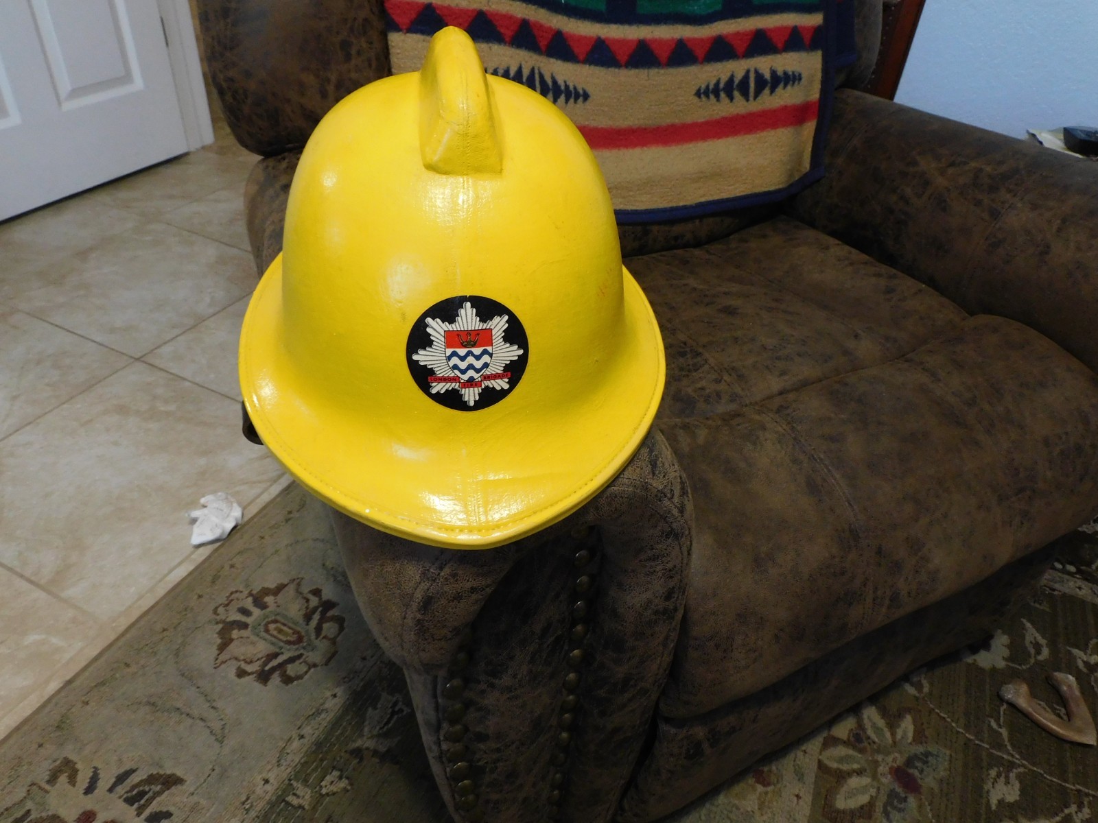 Vintage 1981 Cromwell Fire Helmet London Fire Brigade Size large Vintage 1981 Cromwell Fire Helmet London Fire Brigade Size large