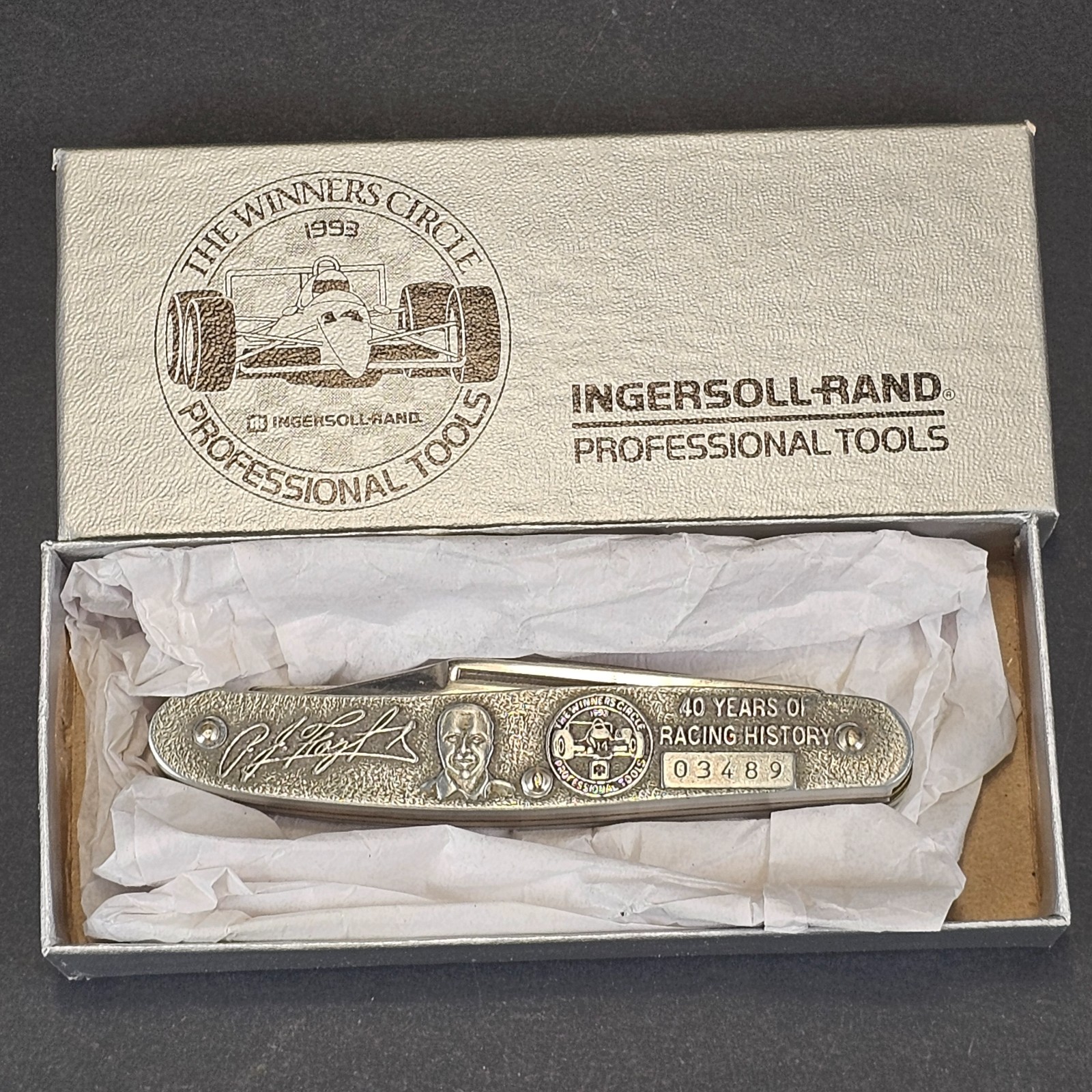 Vintage Ingersoll Rand 1993 Winners Circle Racing Promo Kutmaster Knife w Box Vintage Ingersoll Rand 1993 Winners Circle Racing Promo Kutmaster Knife w Box