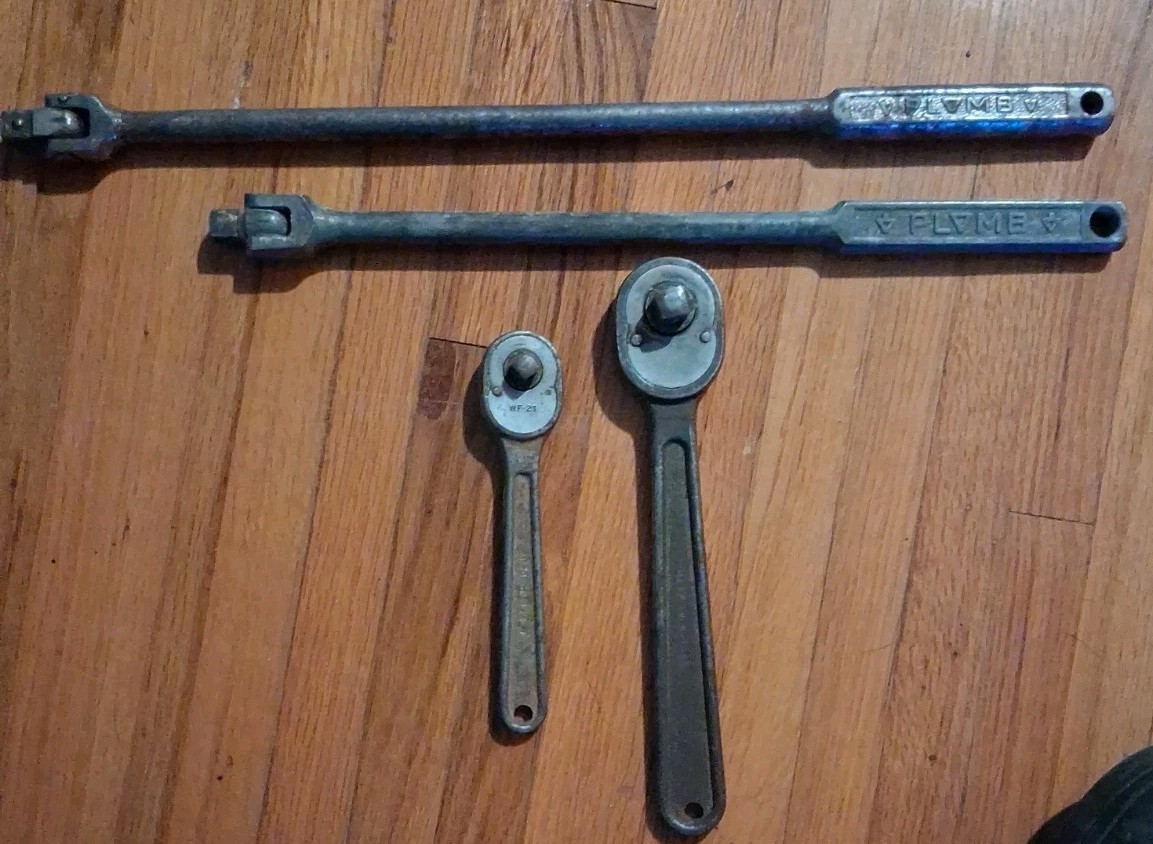Vintage 1940s PLVMB 4-Piece Collector's Tool Lot (Pre-Lawsuit & WW2) Vintage 1940s PLVMB 4-Piece Collector's Tool Lot (Pre-Lawsuit & WW2)
