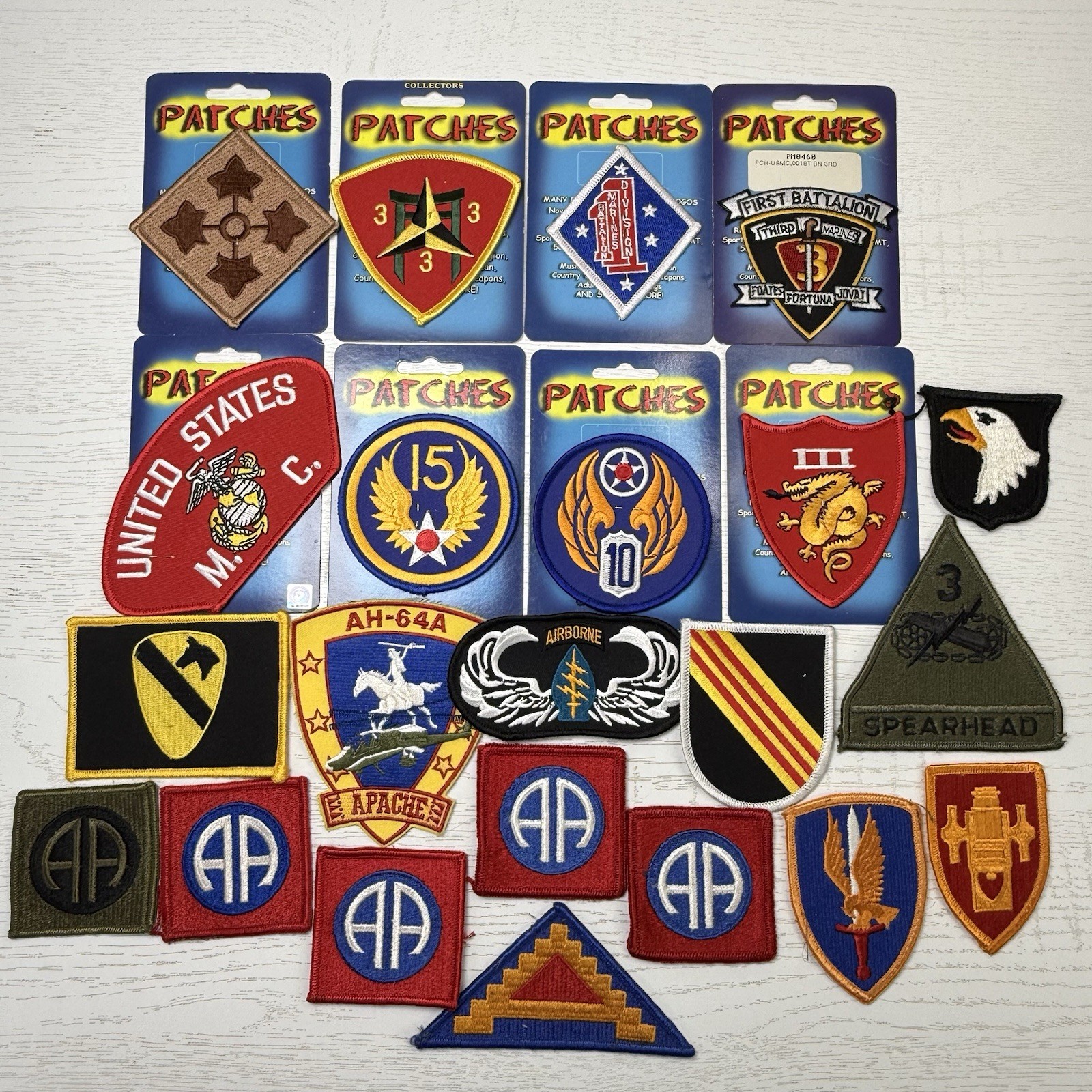 Mixed Lot of 22 US MILITARY Patches Modern Vintage New Used Embroidered Mixed Lot of 22 US MILITARY Patches Modern Vintage New Used Embroidered