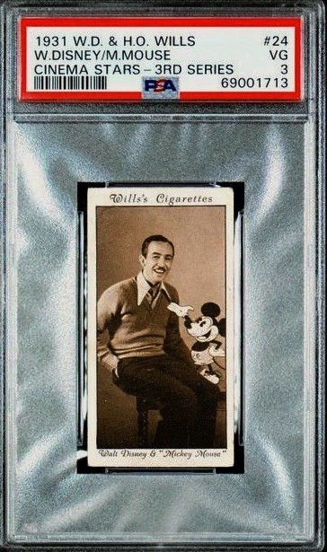 1931 Wills Walt Disney Mickey Mouse Cinema Stars #24 PSA 3
