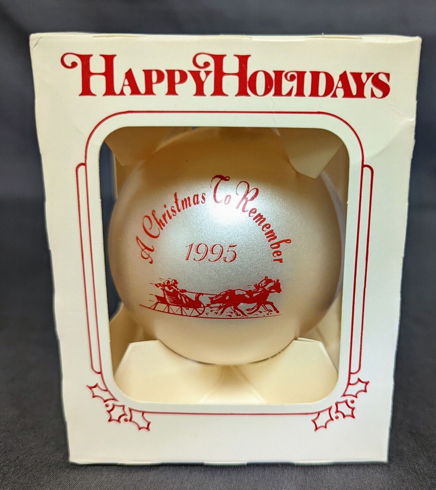 Brookfield WI Assembly Of God 1995 A Christmas To Remember Glass Ornament NIB EF