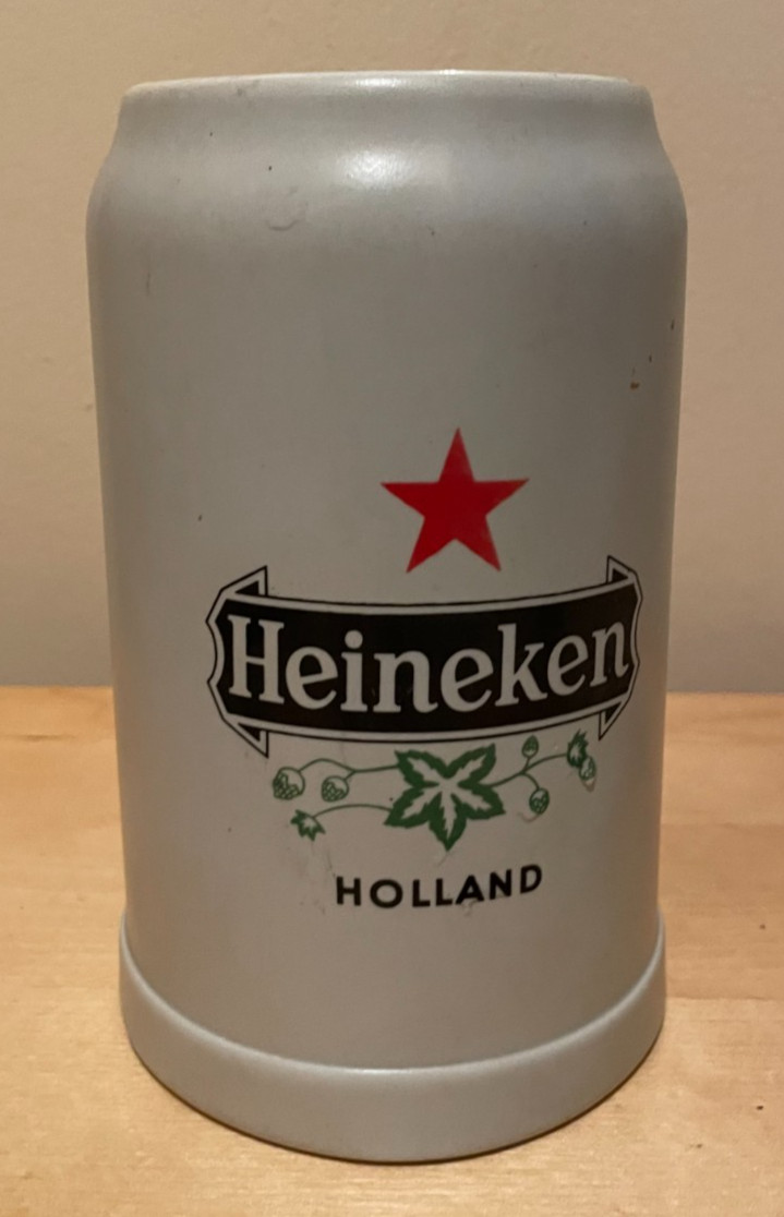 Heineken Holland OctoberFest Ceramic 8” Beer Stein Mug Ceramarte Brazil iL 34-oz Heineken Holland OctoberFest Ceramic 8” Beer Stein Mug Ceramarte Brazil iL 34-oz