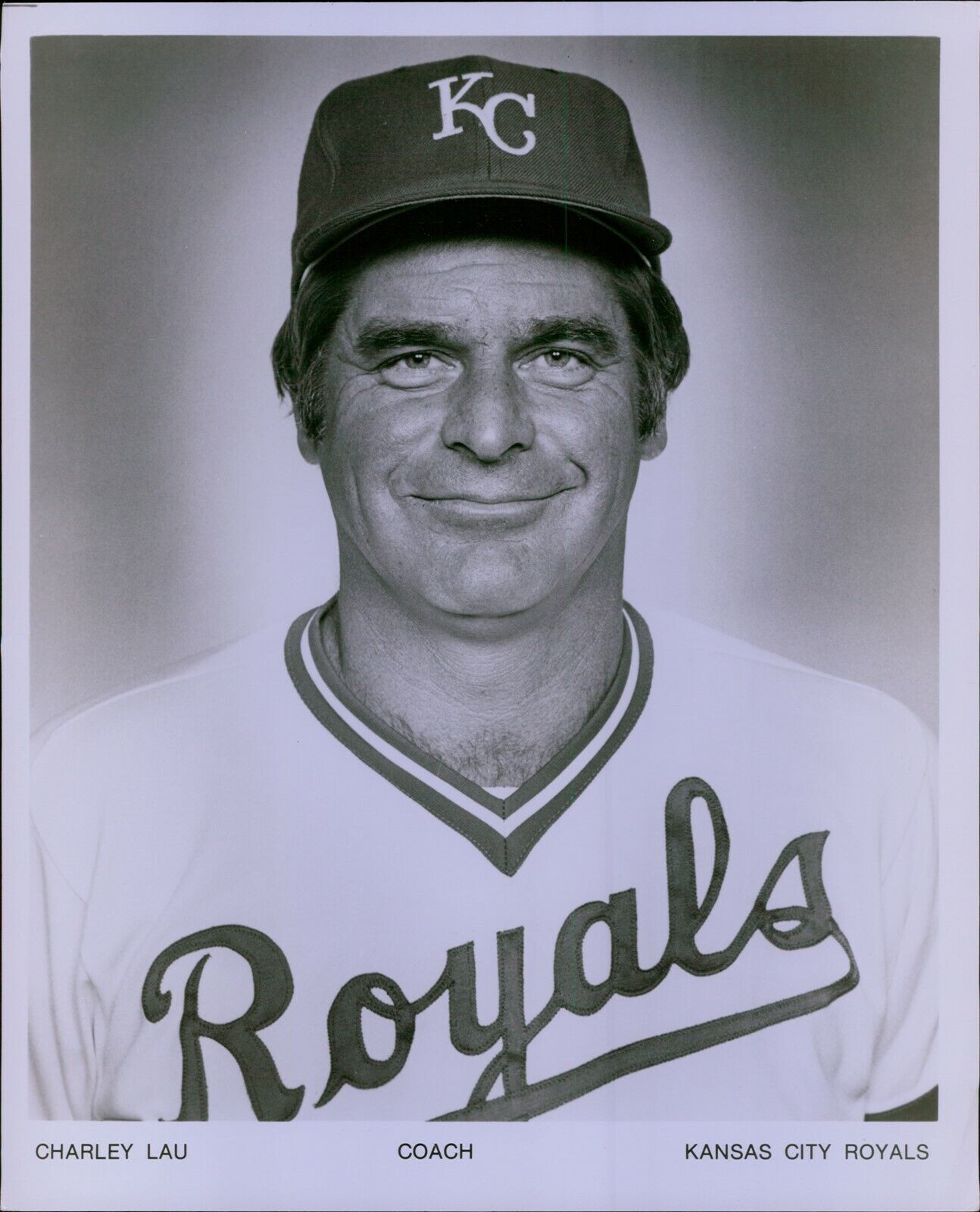 LG863 1978 Original Photo CHARLEY LAU Kansas City Royals Baseball Coach MLB