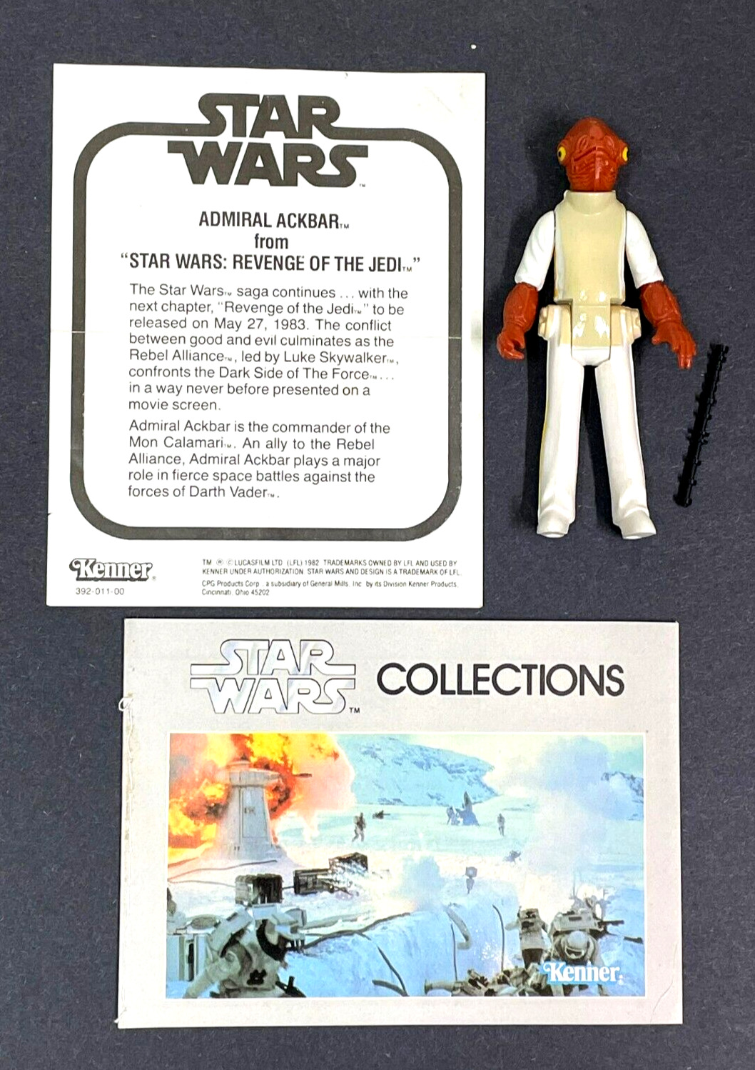 VINTAGE Star Wars Admiral Ackbar ROTJ Kenner 1982 Revenge Mail Away, Collections