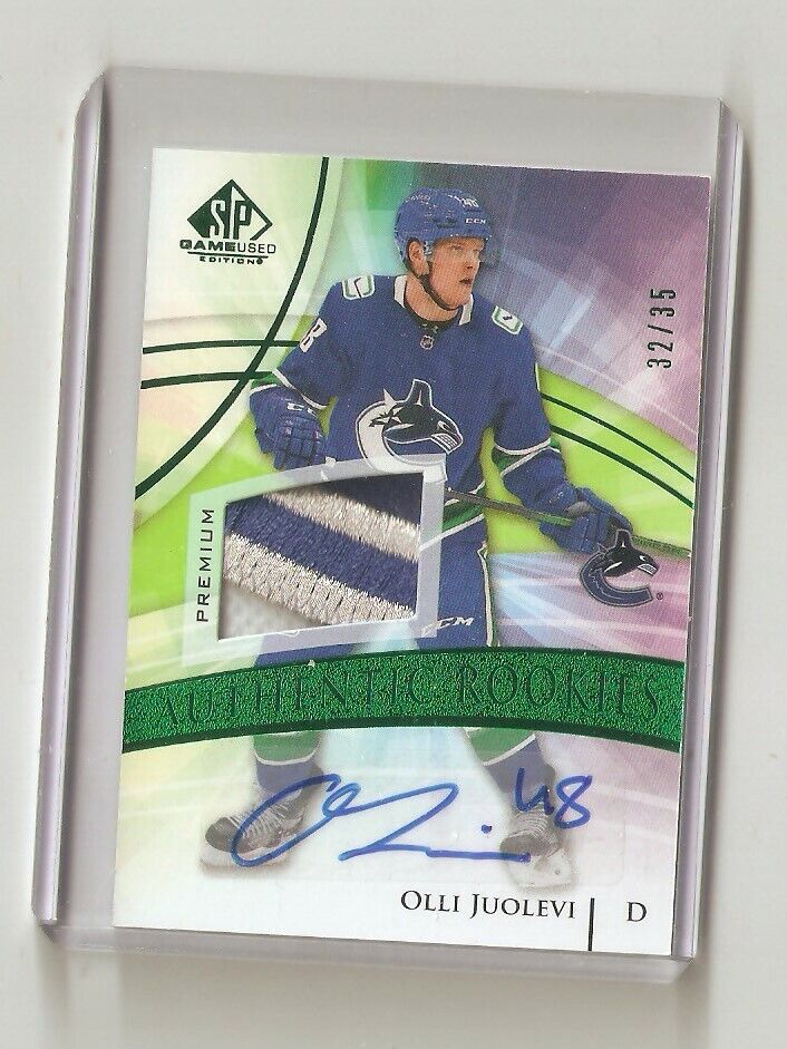 20-21 SP Game Used RC Auto/Patch Green Olli Juolevi/35