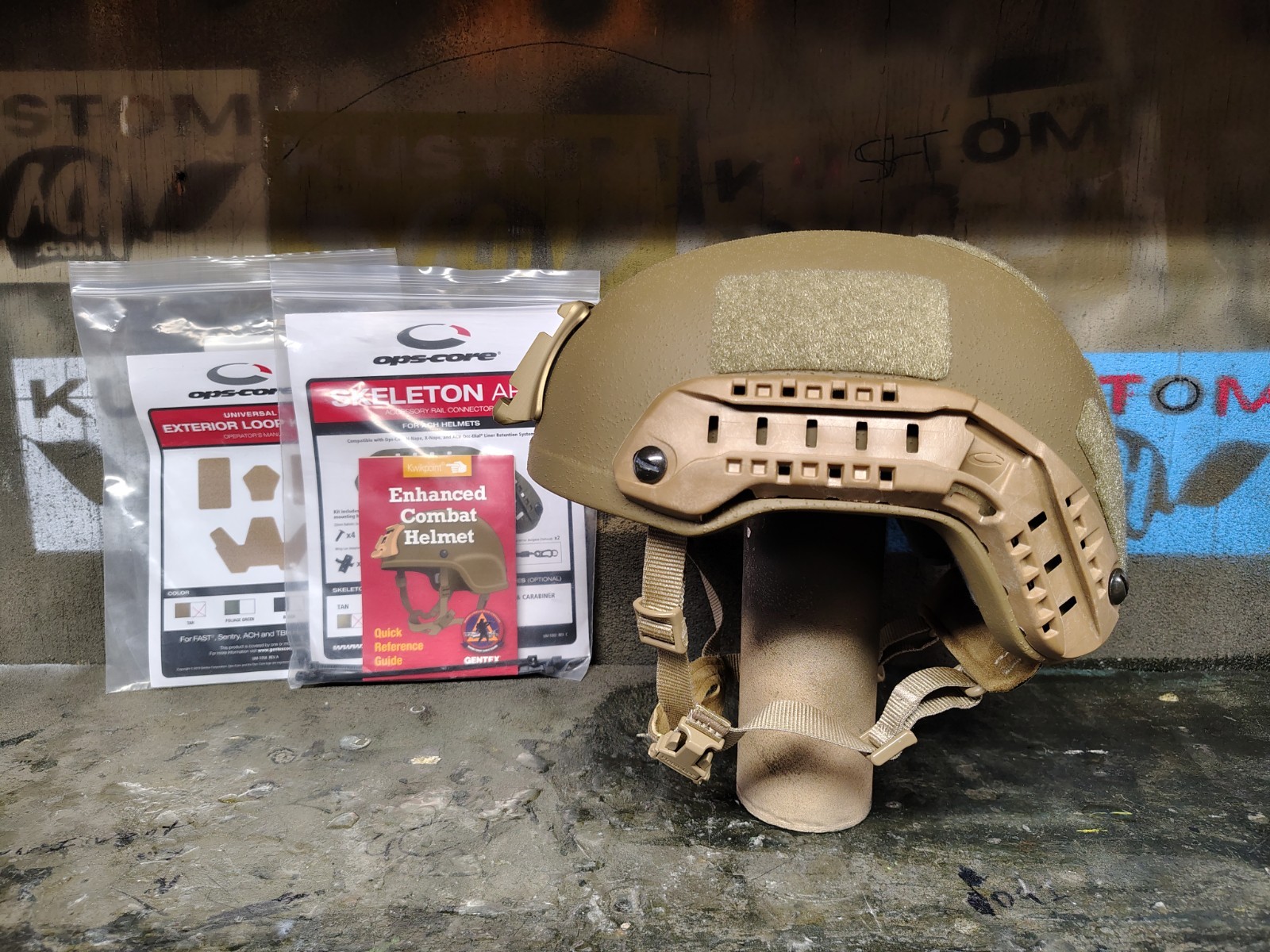 High Cut ECH Lg Gentex Ops Core SF MT Team Wendy Ballistic Helmet FAST ARC Rail