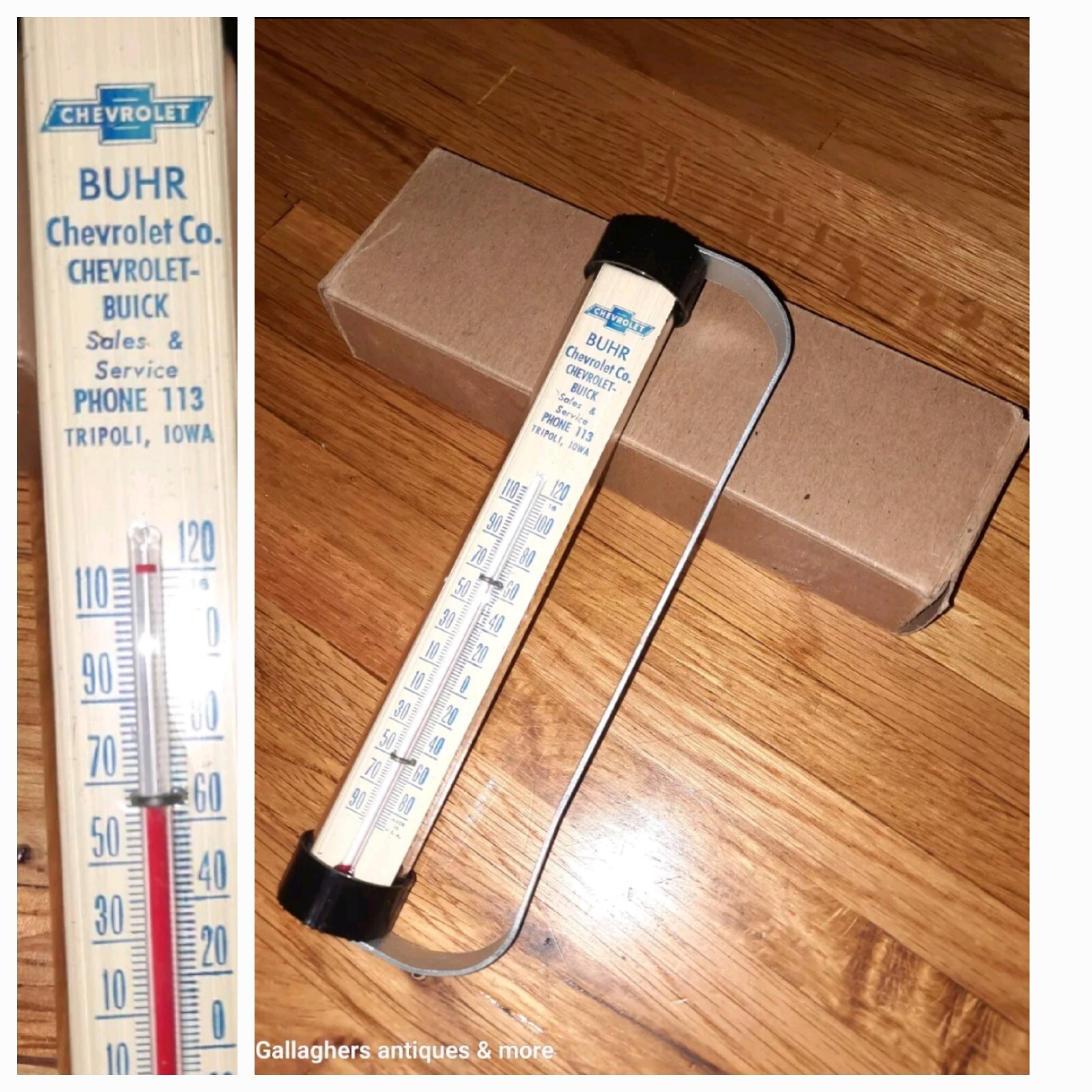 Rare NOS Vintage 1950s BUHR Chevrolet Buick Tripoli Iowa Thermometer Rare NOS Vintage 1950s BUHR Chevrolet Buick Tripoli Iowa Thermometer