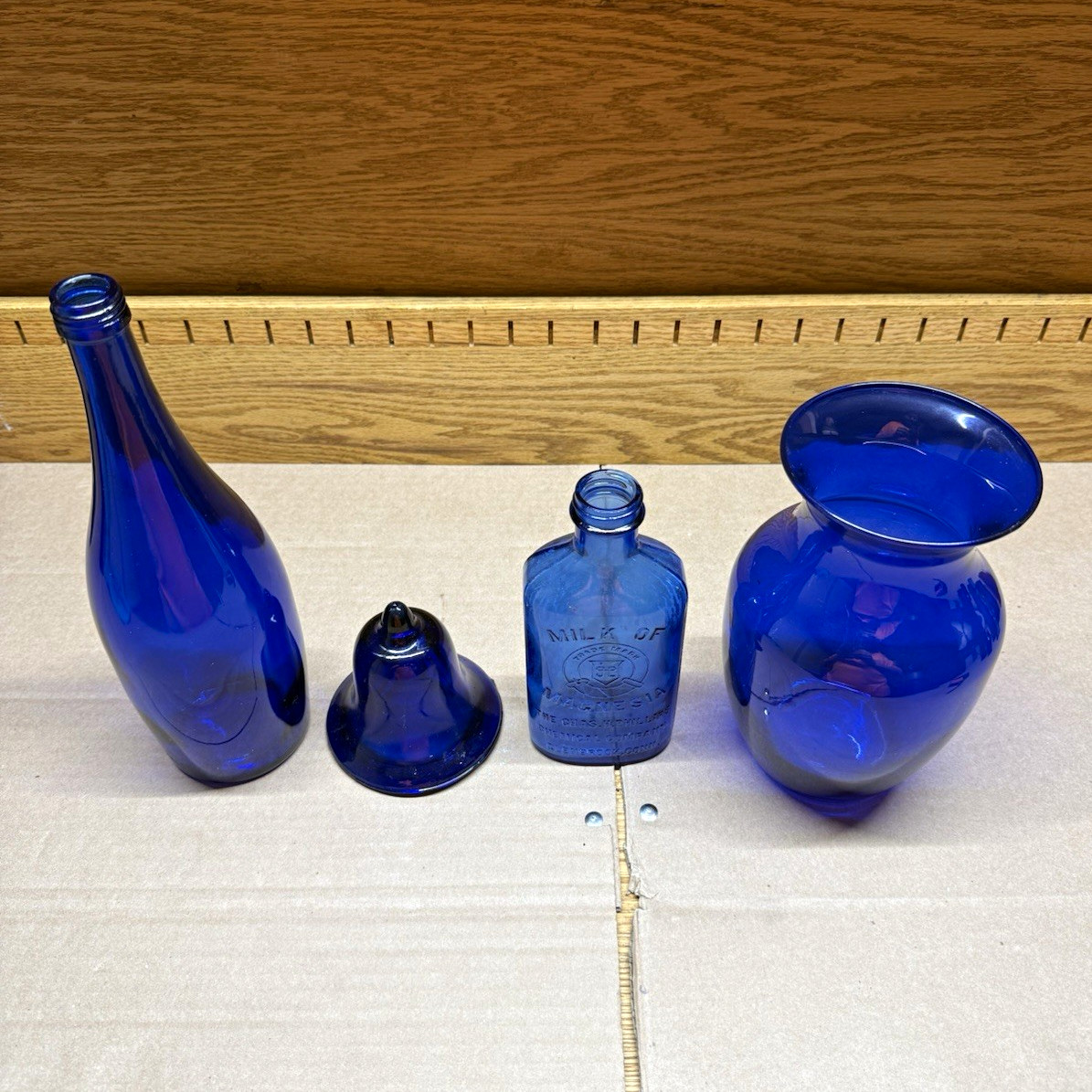 Vintage cobalt blue collectible set of 4 Vintage cobalt blue collectible set of 4
