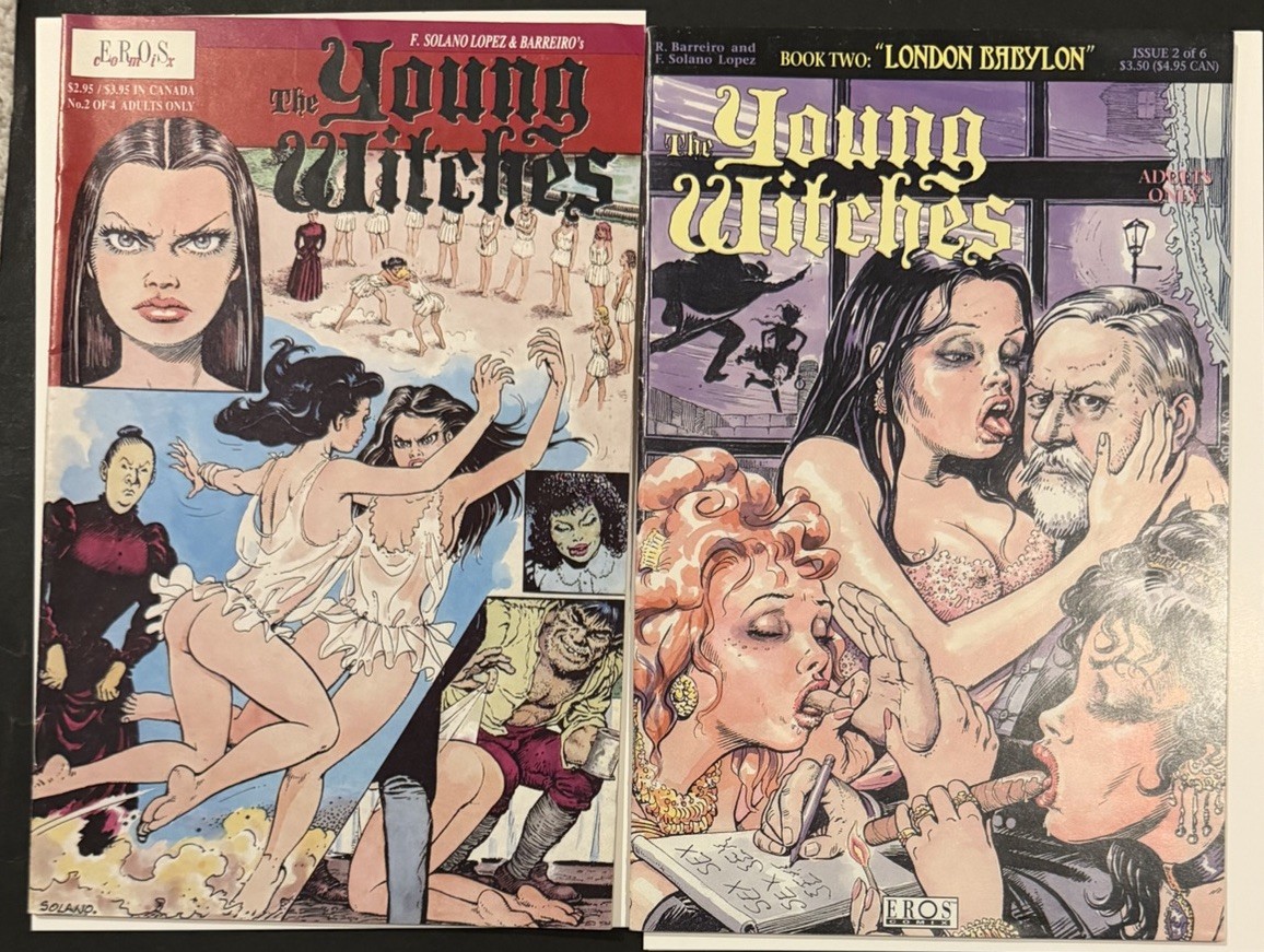 The Young Witches #2 Lot of 2 London Babylon Eros Solano Lopez Adult Comics The Young Witches #2 Lot of 2 London Babylon Eros Solano Lopez Adult Comics