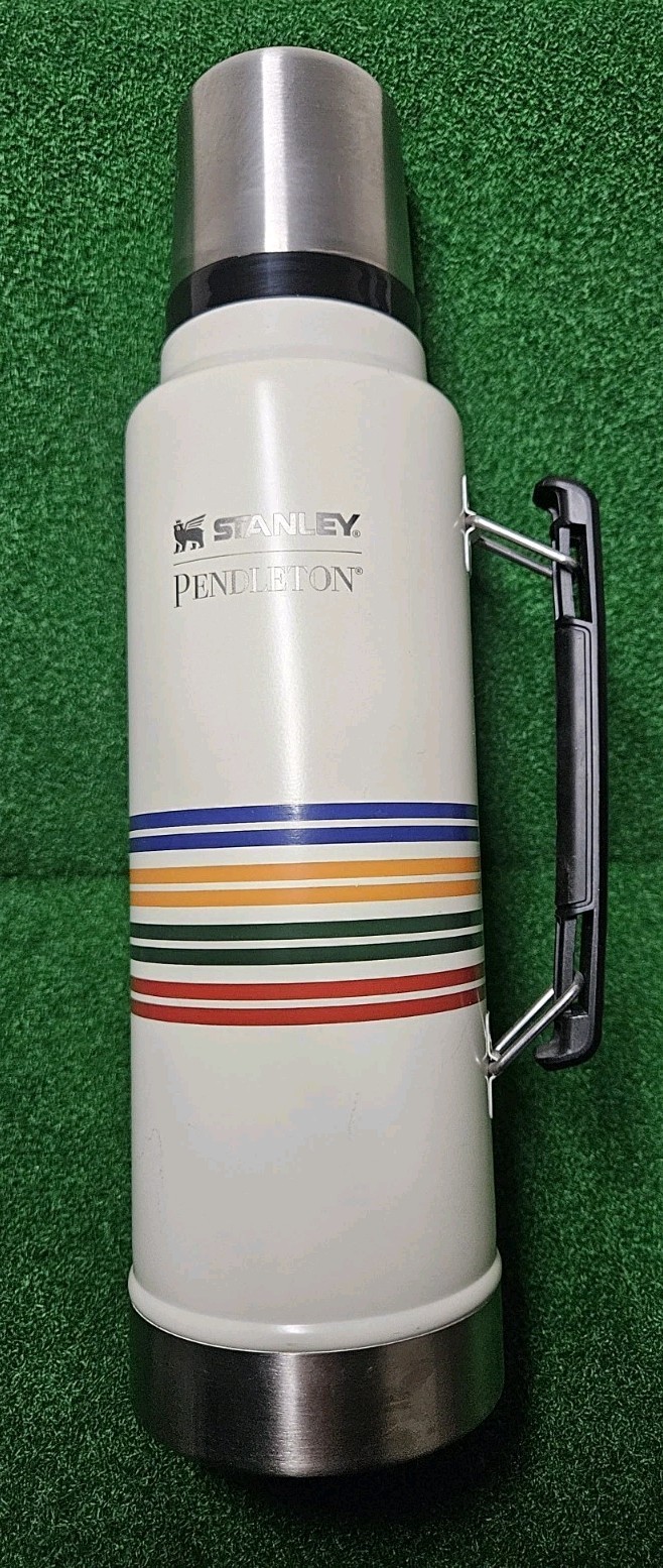 NEW Pendleton Stanley Thermos National Park Collection w/ Lid & Cup 1.5qt White NEW Pendleton Stanley Thermos National Park Collection w/ Lid & Cup 1.5qt White