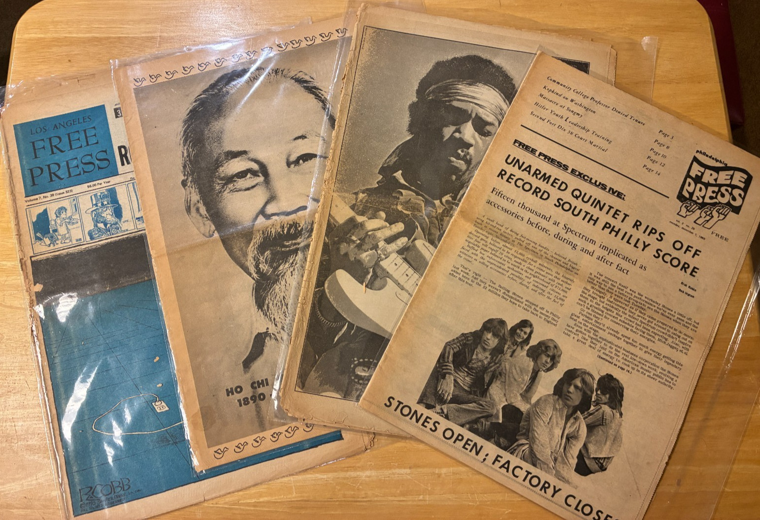 4 Vintage Underground Newspapers Lot 1969 Jimi Hendrix Ho Chi Minh Free Press 4 Vintage Underground Newspapers Lot 1969 Jimi Hendrix Ho Chi Minh Free Press