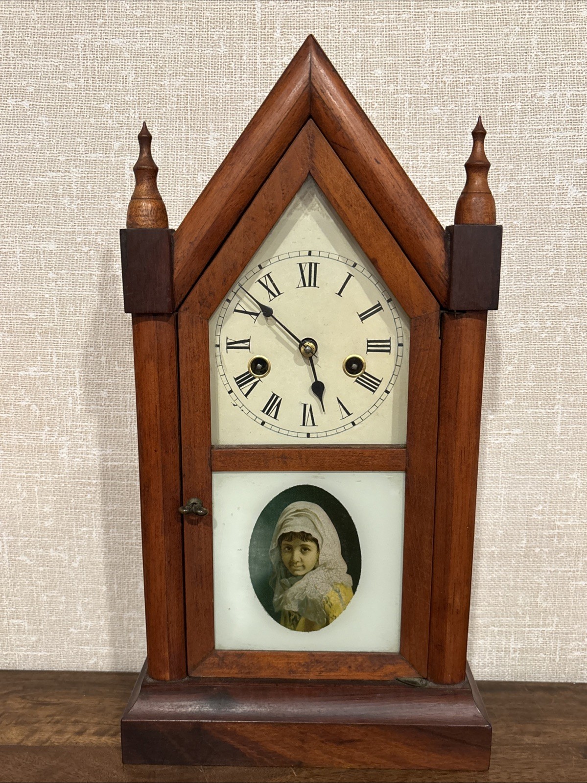 Antique E. N. Welch Miniature Steeple Clock - Very Good Condition Antique E. N. Welch Miniature Steeple Clock - Very Good Condition