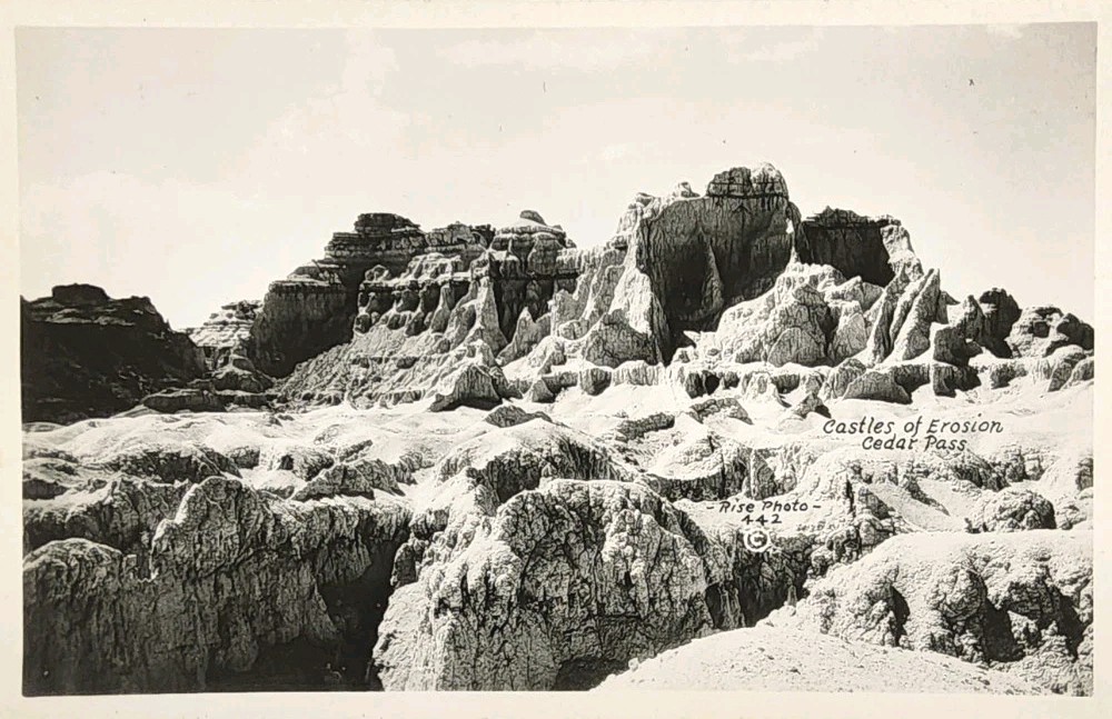1946 RPPC - Castle Of Erosion In Badlands, South Dakota ~ #-10325 1946 RPPC - Castle Of Erosion In Badlands, South Dakota ~ #-10325