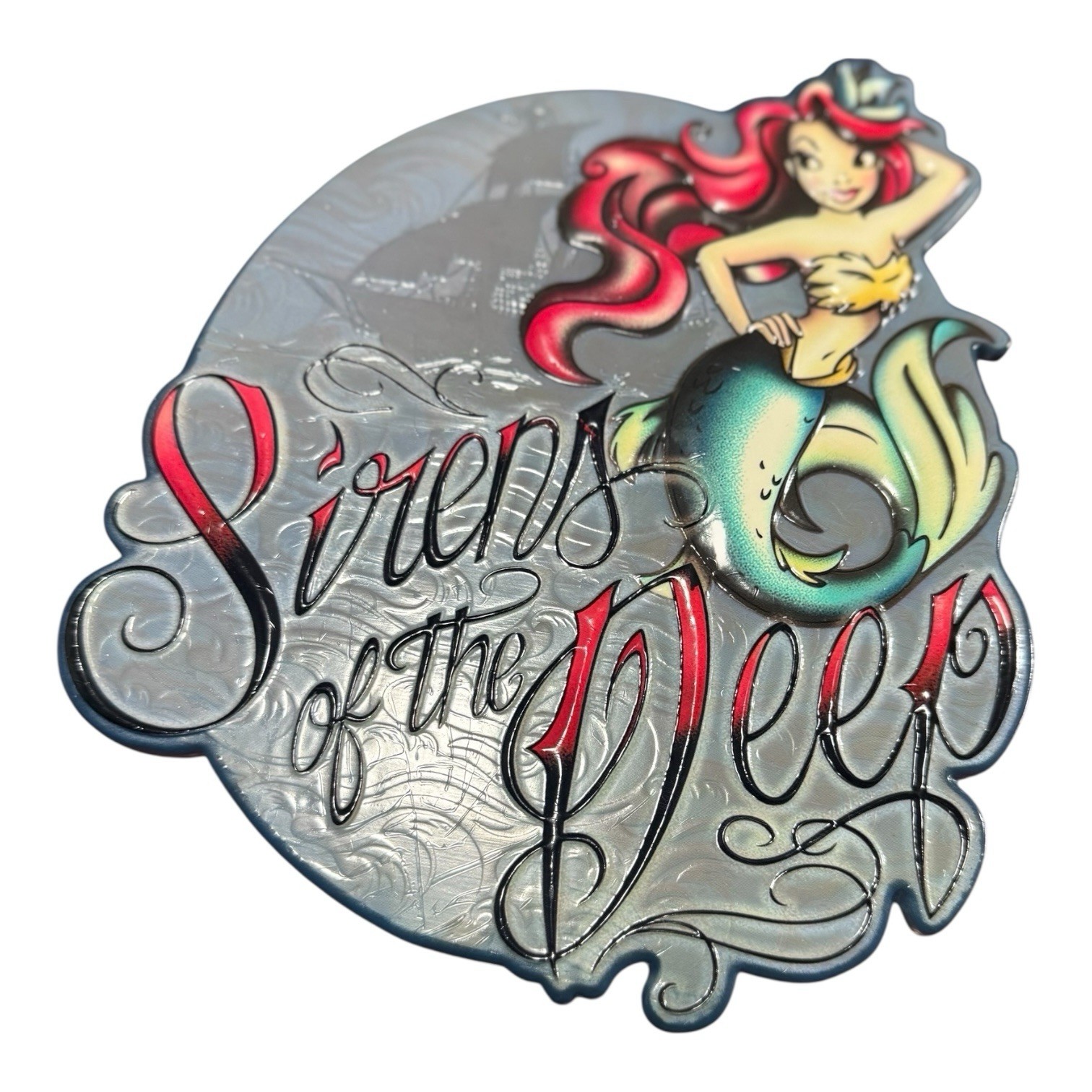 DISNEY PARKS PIRATES OF THE CARRIBEAN MERMAID SIRENS OF THE DEEP PLAQUE SIGN DISNEY PARKS PIRATES OF THE CARRIBEAN MERMAID SIRENS OF THE DEEP PLAQUE SIGN