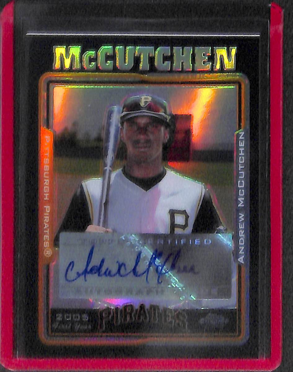 2005 Topps Chrome Black Refractor Autograph #UH234 Andrew McCutchen No 40 of 200