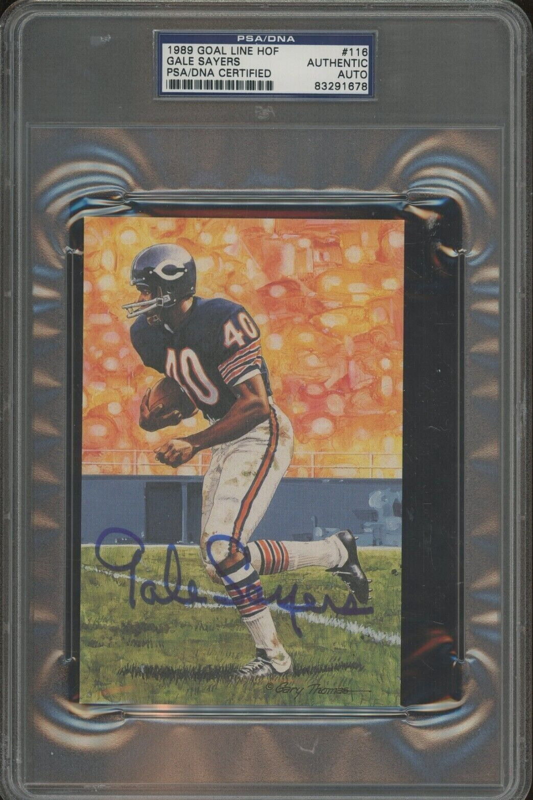 Gale Sayers HOF Chicago Bears Signed 1989 Goal Line #116 PSA/DNA AUTO /5000