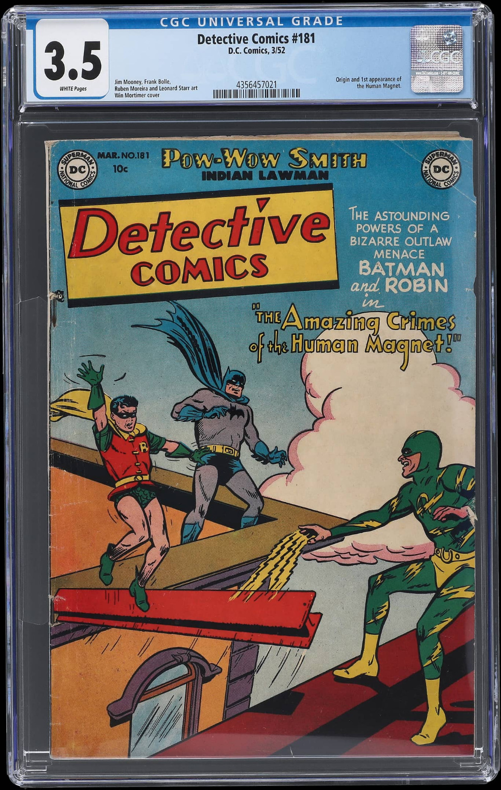 1952 DC Detective Comics #181 CGC 3.5 1st Appearance of Human Magnet