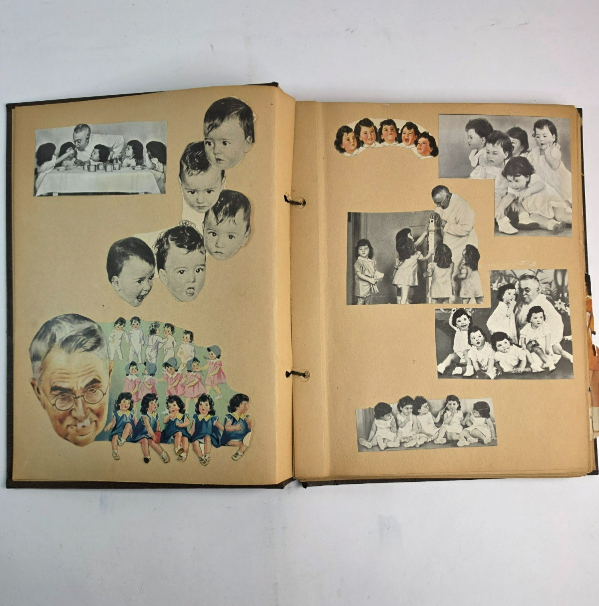DIONNE Quintuplets Vtg 1930s Scrapbook FULL Newspaper Clippings Pics 24 Pages DIONNE Quintuplets Vtg 1930s Scrapbook FULL Newspaper Clippings Pics 24 Pages