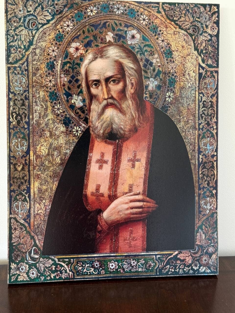 Icon of St. Seraphim of Sarov – The Venerable Wonderworker 23x30 cm (9”x12”)